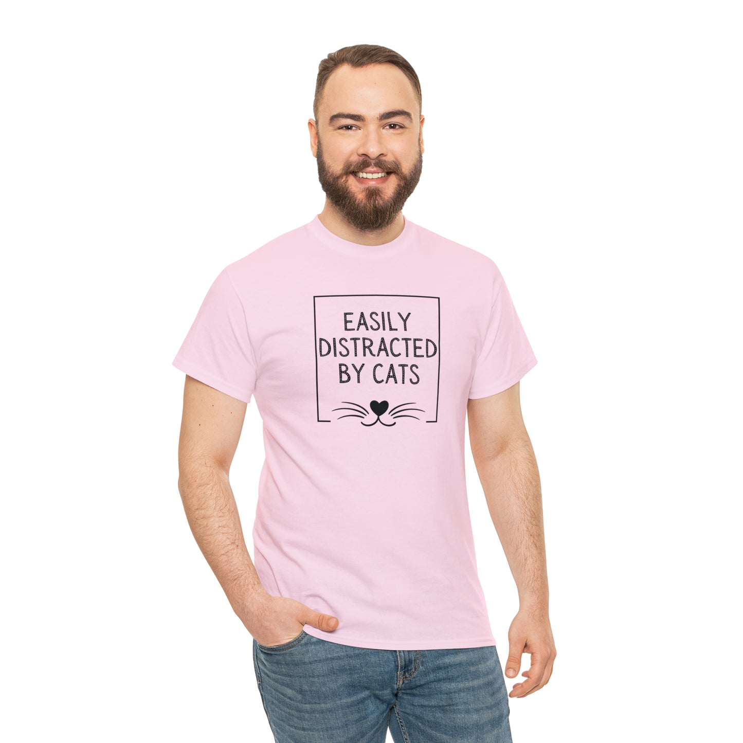 DISTRACTED BY CATS TEE-ALL PROCEEDS DONATED TO ANIMAL RESCUE!