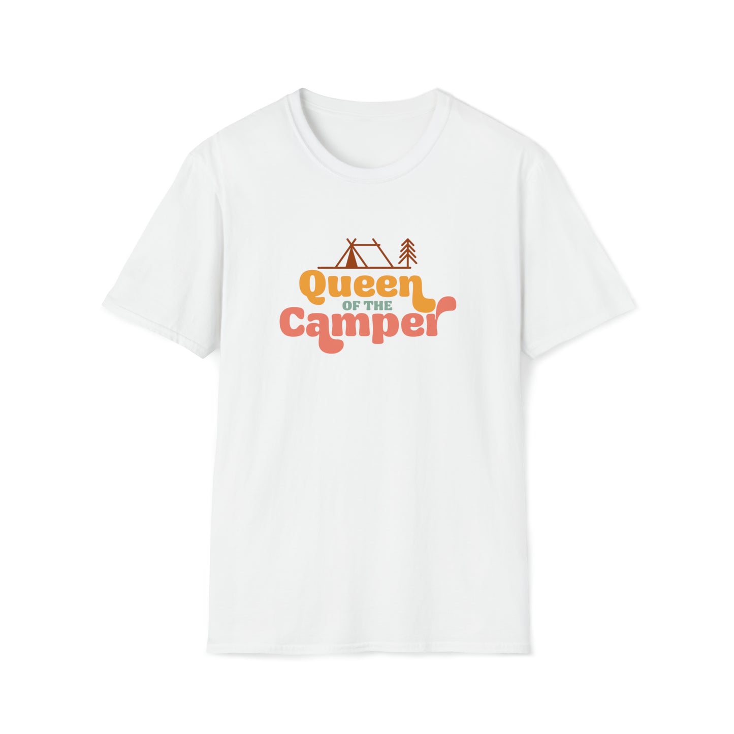 QUEEN OF THE CAMPER TEE-Unisex Softstyle T-Shirt