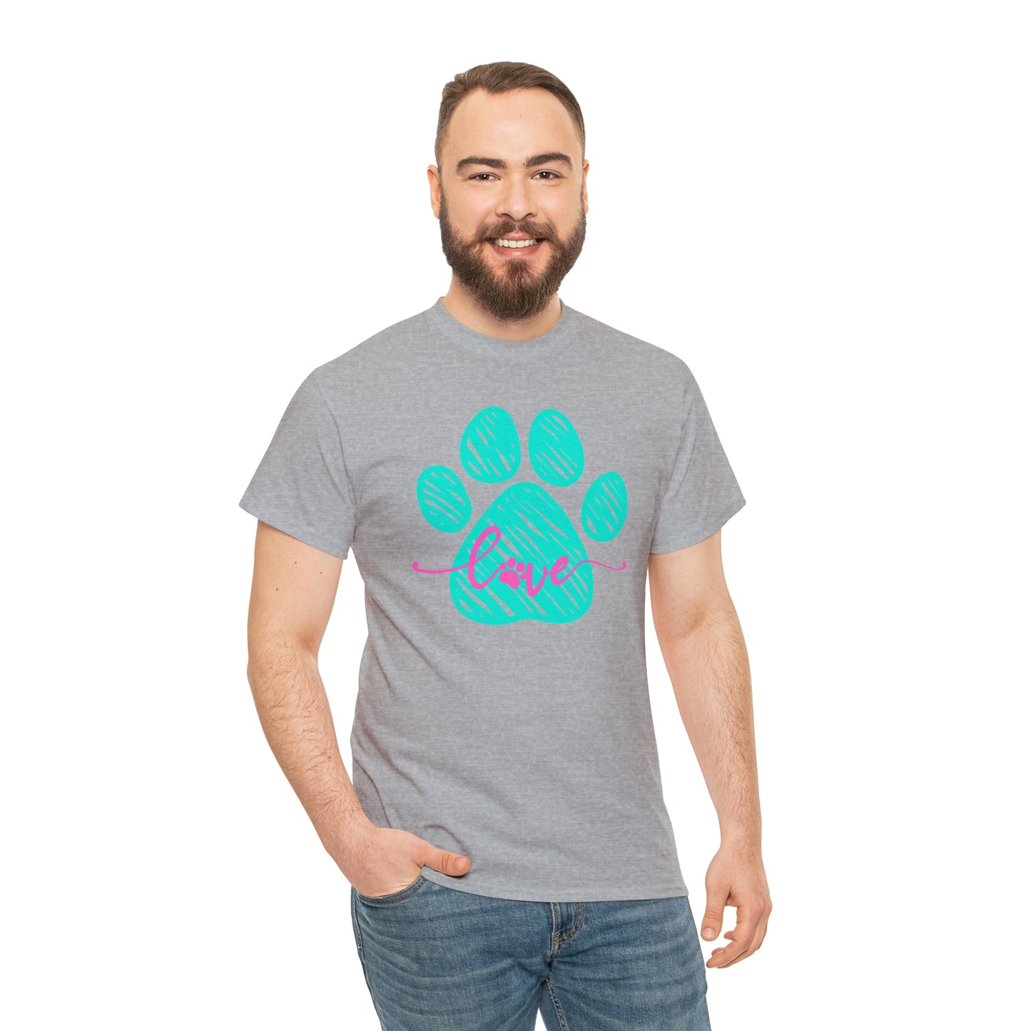 LOVE PAW TEE-Unisex Heavy Cotton Tee