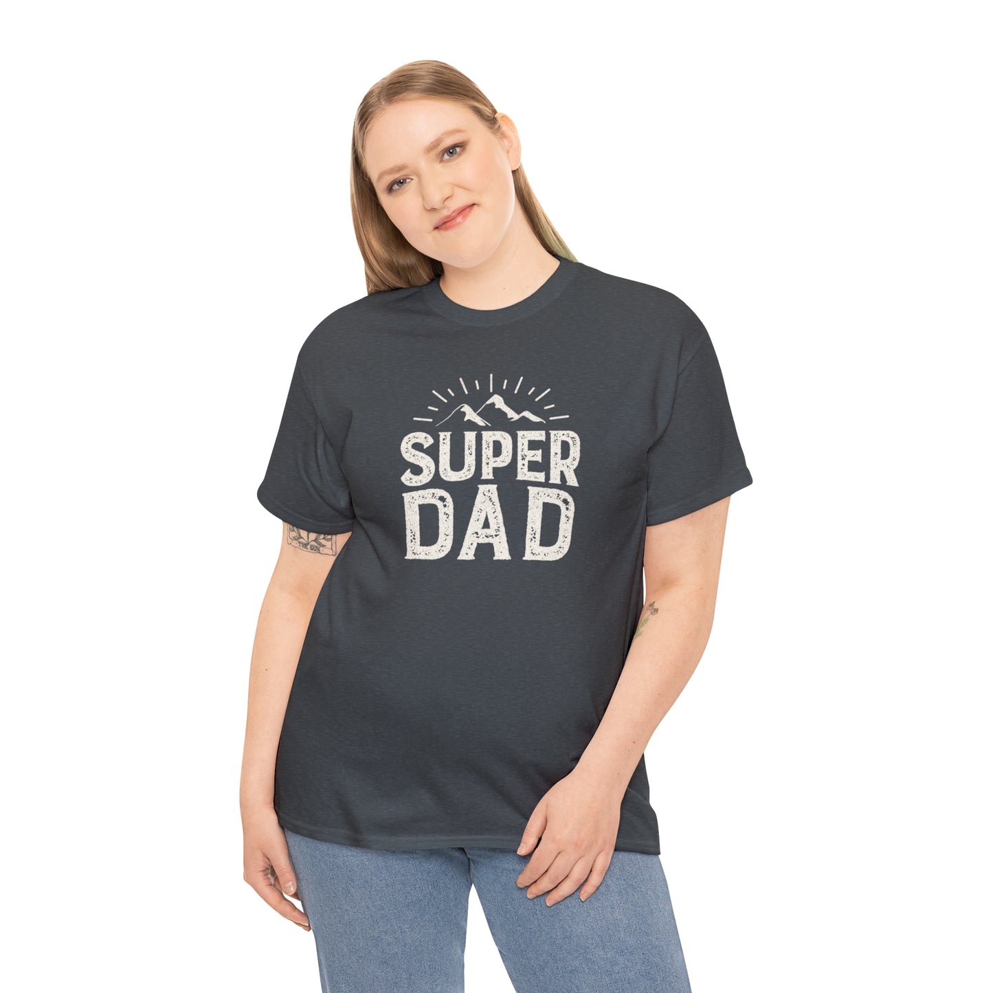 SUPER DAD TEE-Unisex Heavy Cotton Tee