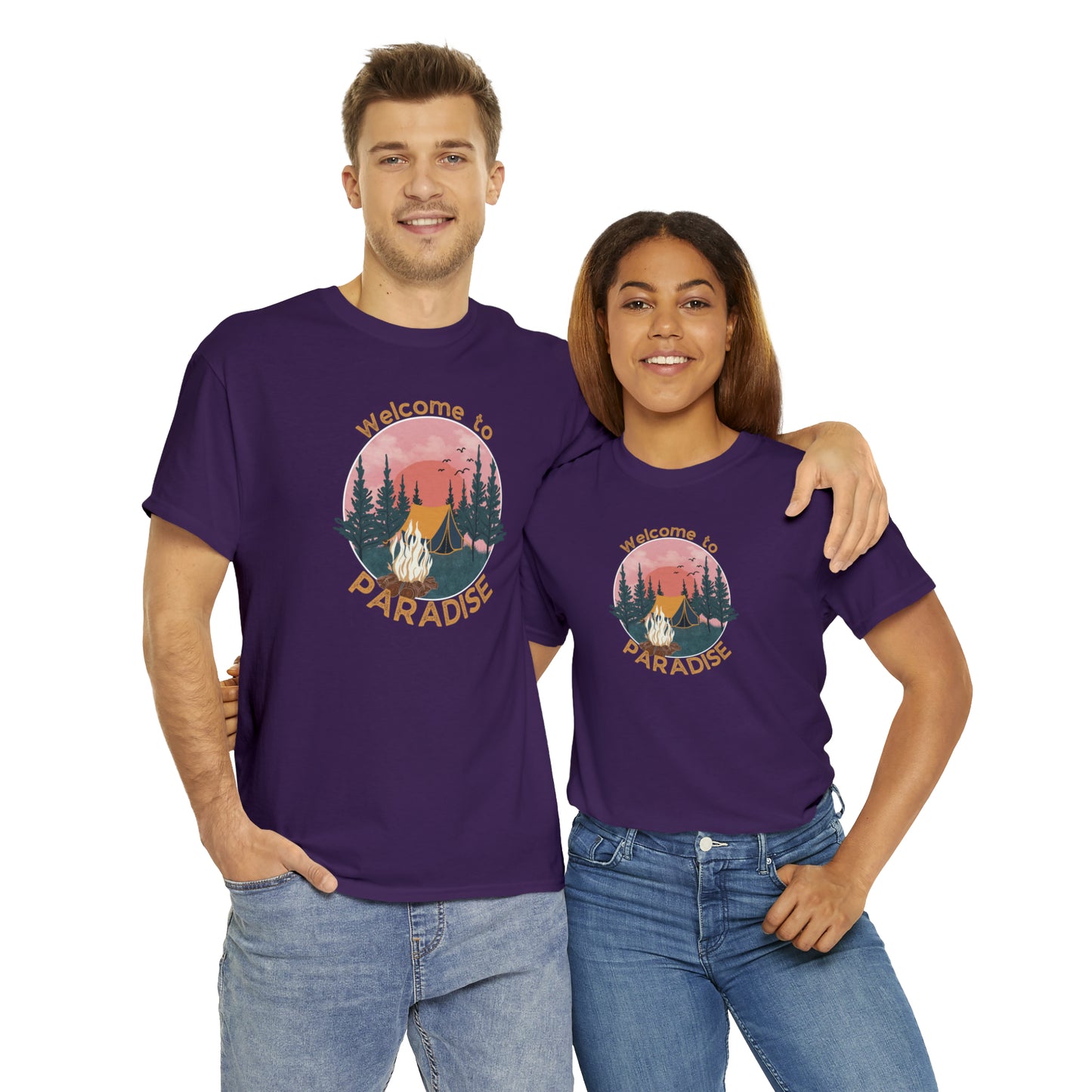 WELCOME TO PARADISE TEE-Unisex Heavy Cotton Tee