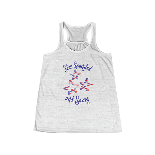 STAR SPANGLED-Women's Flowy Racerback Tank