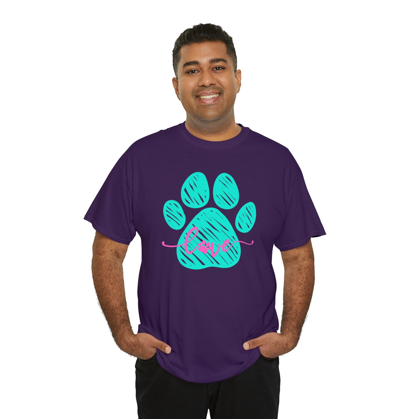 LOVE PAW TEE-Unisex Heavy Cotton Tee