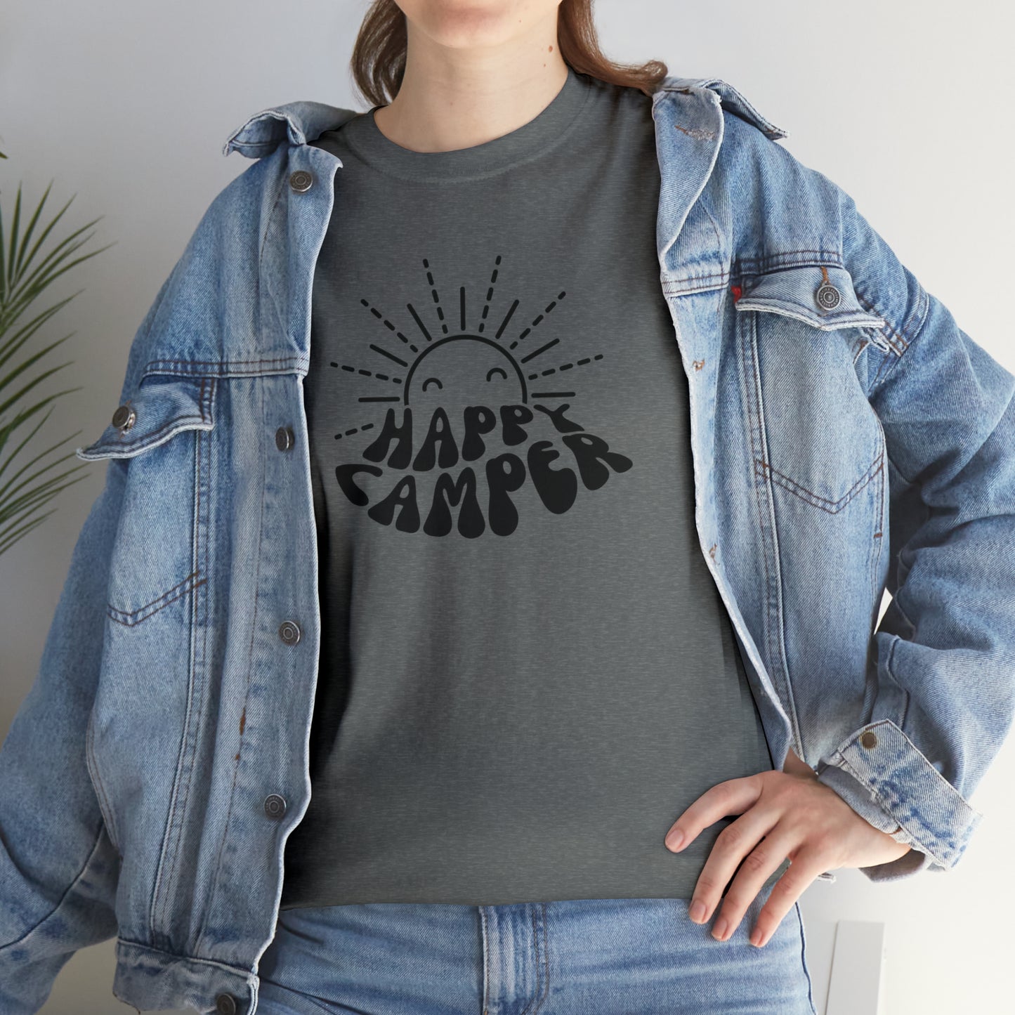 HAPPY CAMPER TEE-Unisex Heavy Cotton Tee