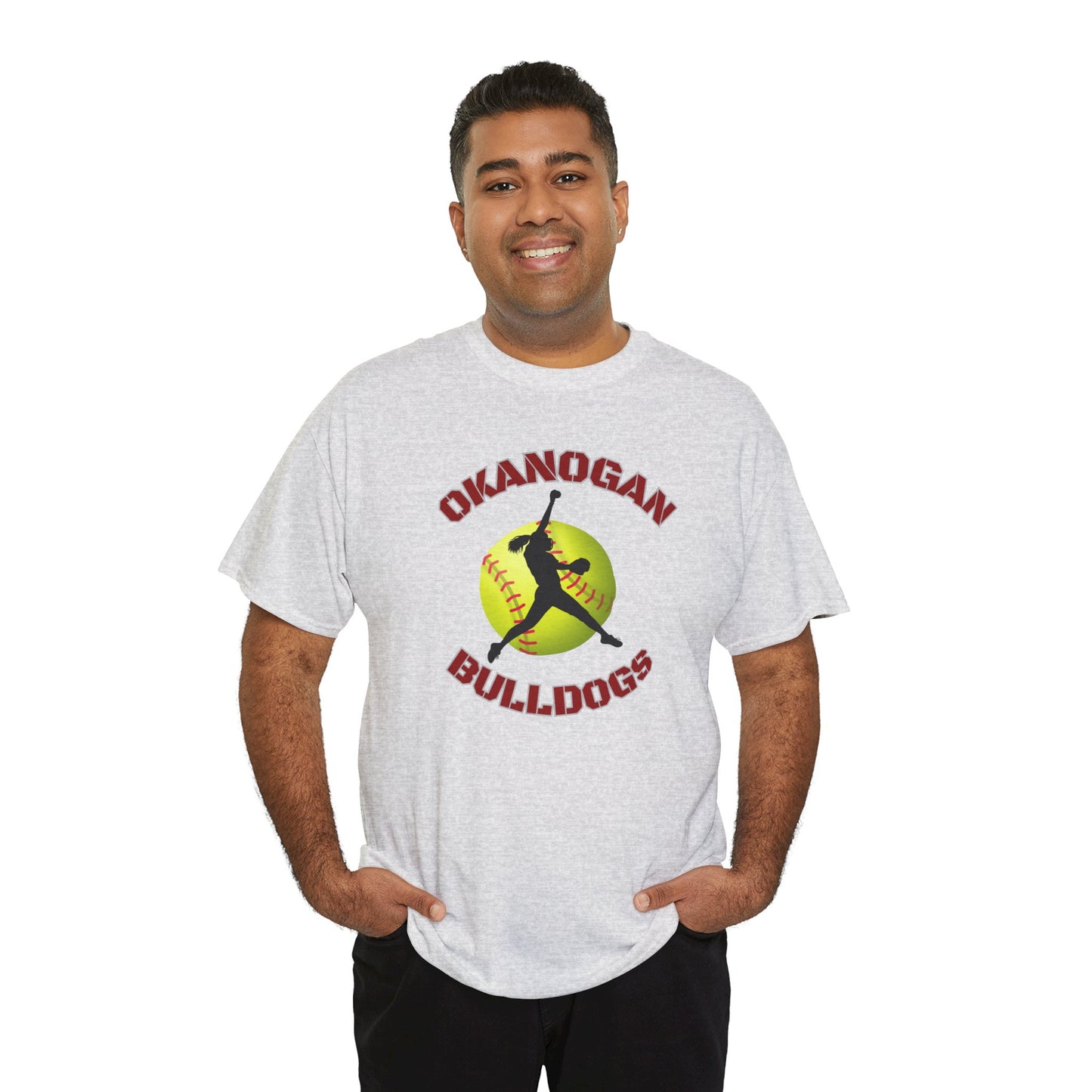 OK SOFTBALL PITCHER-Unisex Heavy Cotton Tee