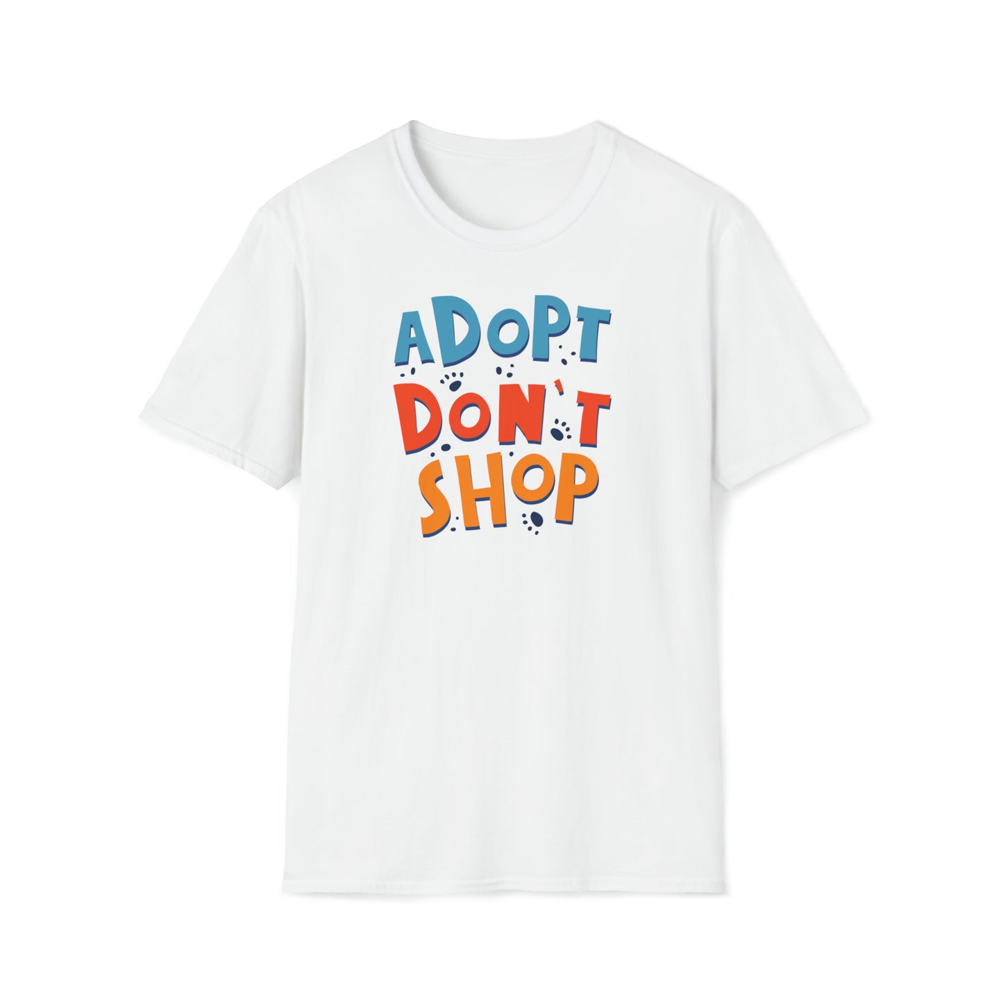 ADOPT DONT SHOP TEE-ALL PROCEEDS DONATED TO ANIMAL RESCUE!