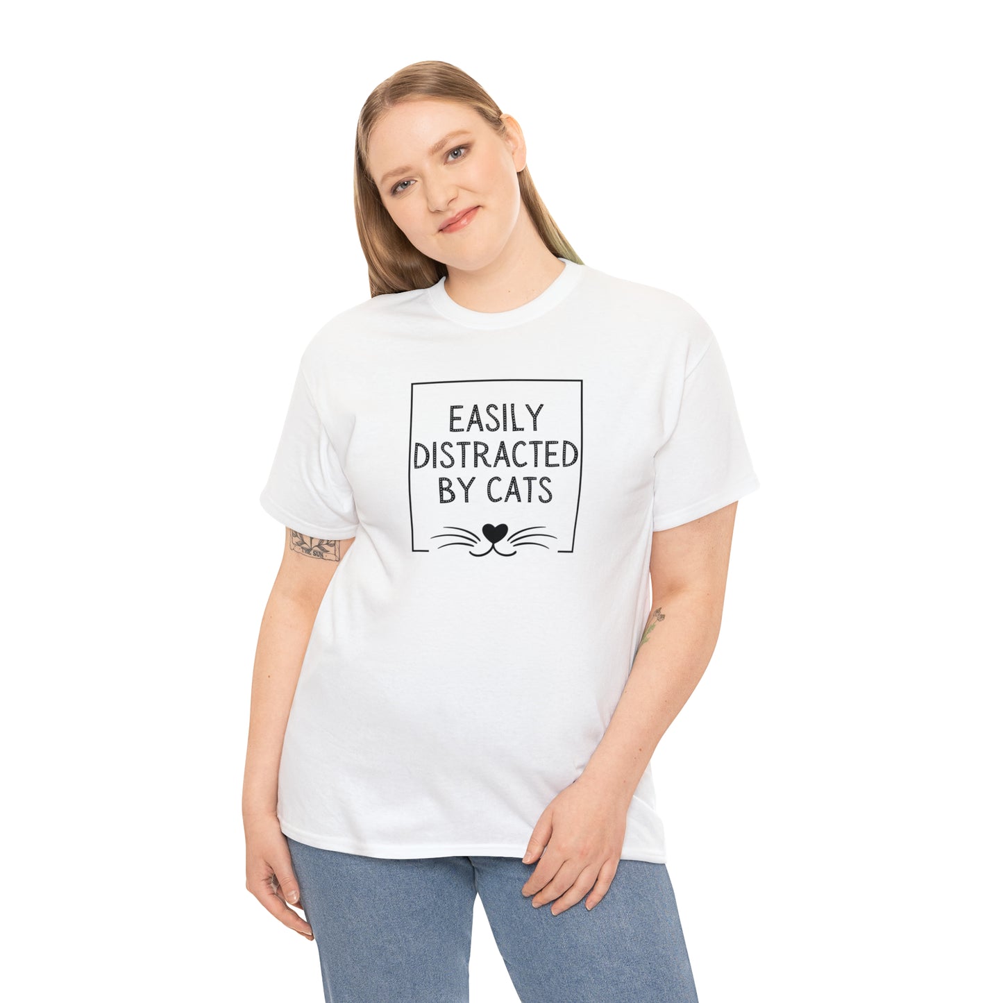 DISTRACTED BY CATS TEE-ALL PROCEEDS DONATED TO ANIMAL RESCUE!