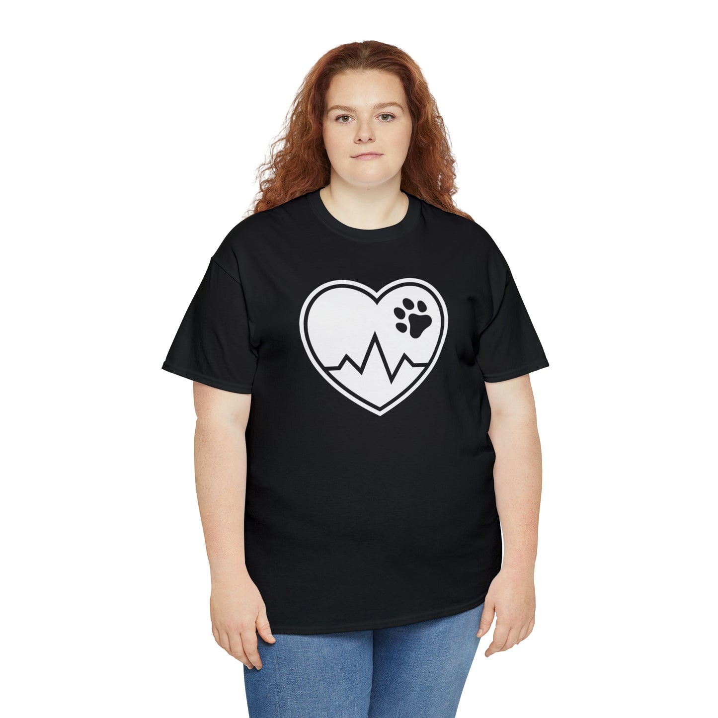 PAW HEARTBEAT TEE--ALL PROCEEDS DONATED TO ANIMAL RESCUE