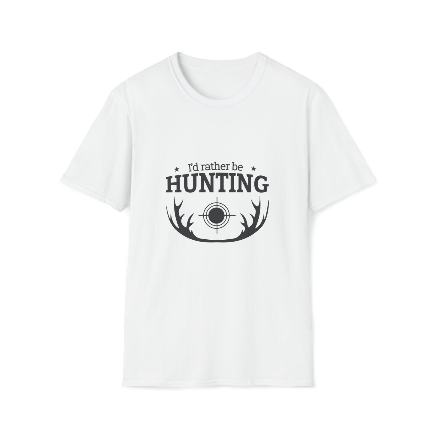 I'D RATHER BE HUNTING TEE-Unisex Softstyle T-Shirt