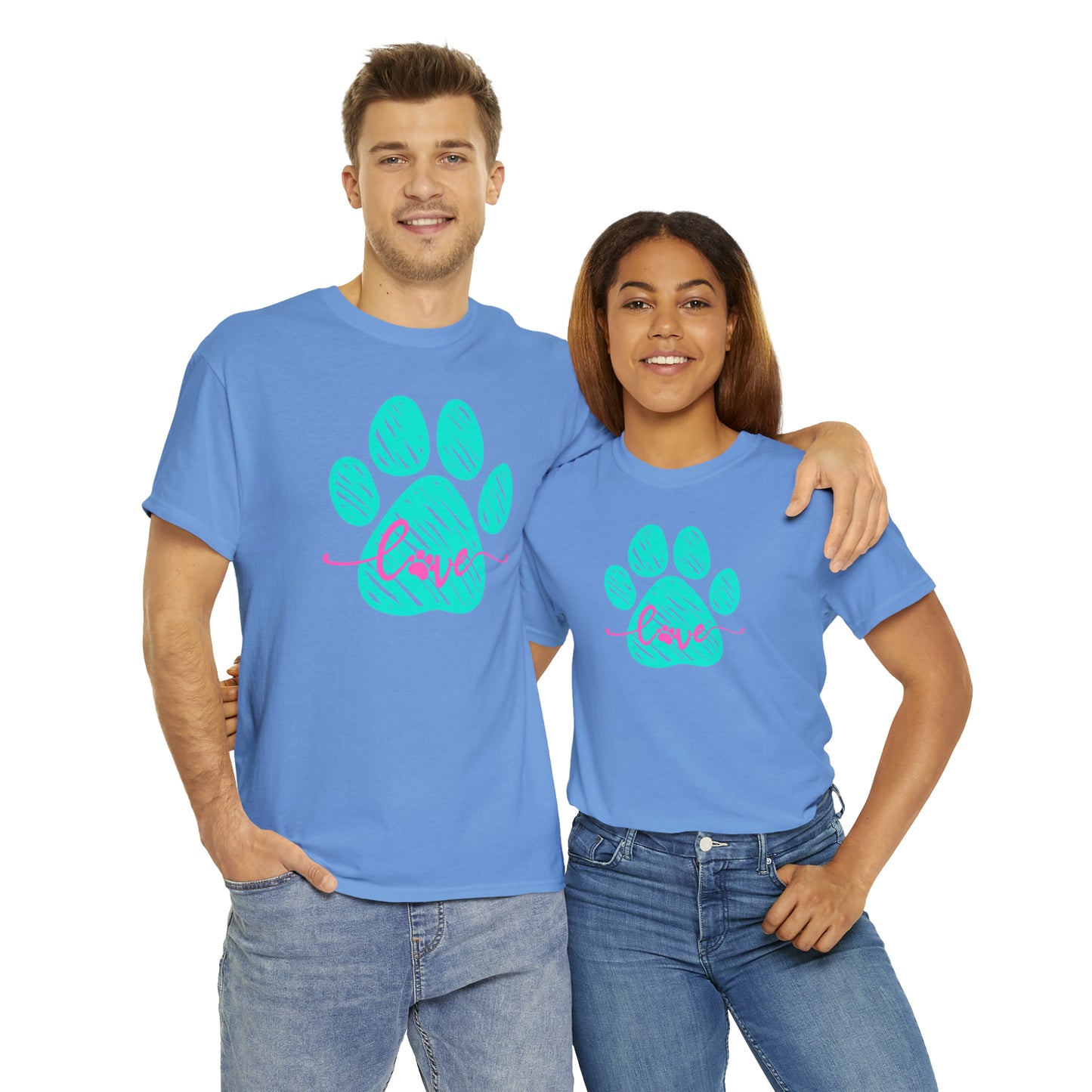 LOVE PAW TEE-Unisex Heavy Cotton Tee