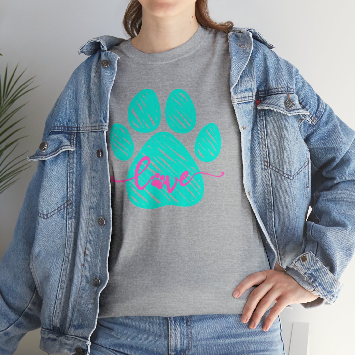 LOVE PAW TEE-Unisex Heavy Cotton Tee