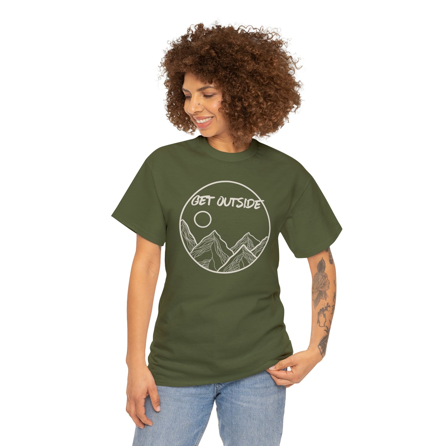 GET OUTSIDE TEE-Unisex Heavy Cotton Tee