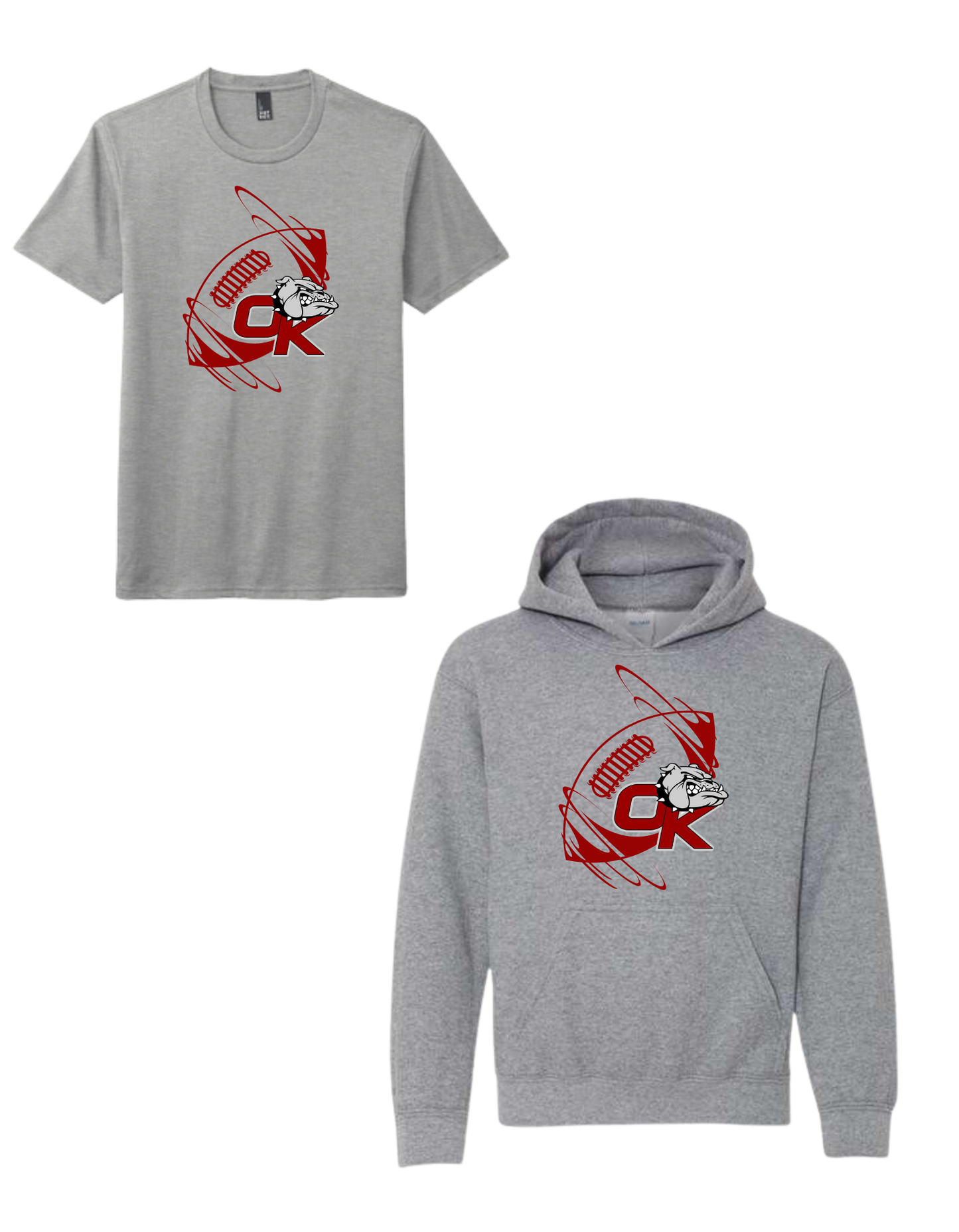 OK Football Spiral Tee or Hoodie