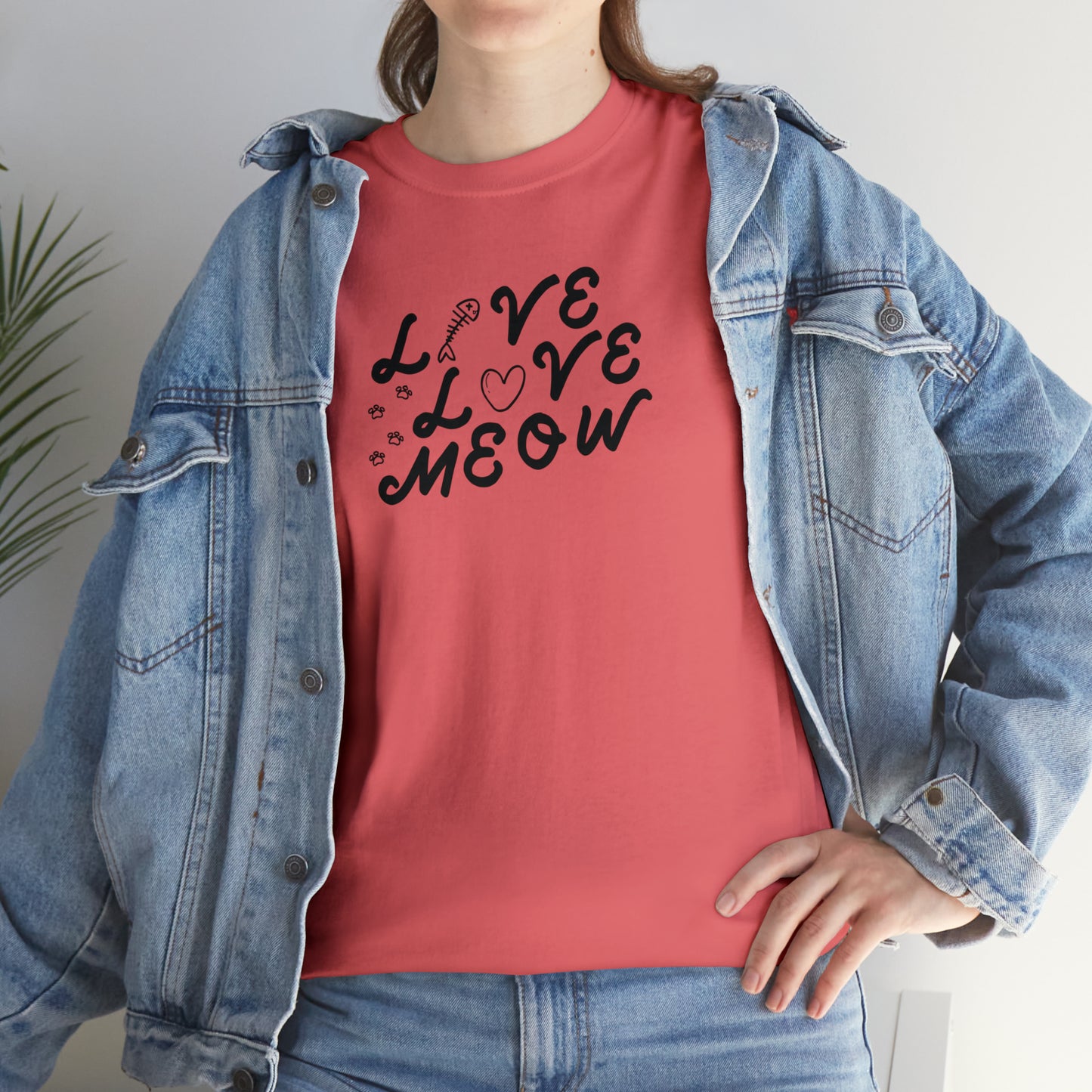 LIVE-LOVE-MEOW TEE-ALL PROCEEDS DONATED TO ANIMAL RESCUE!