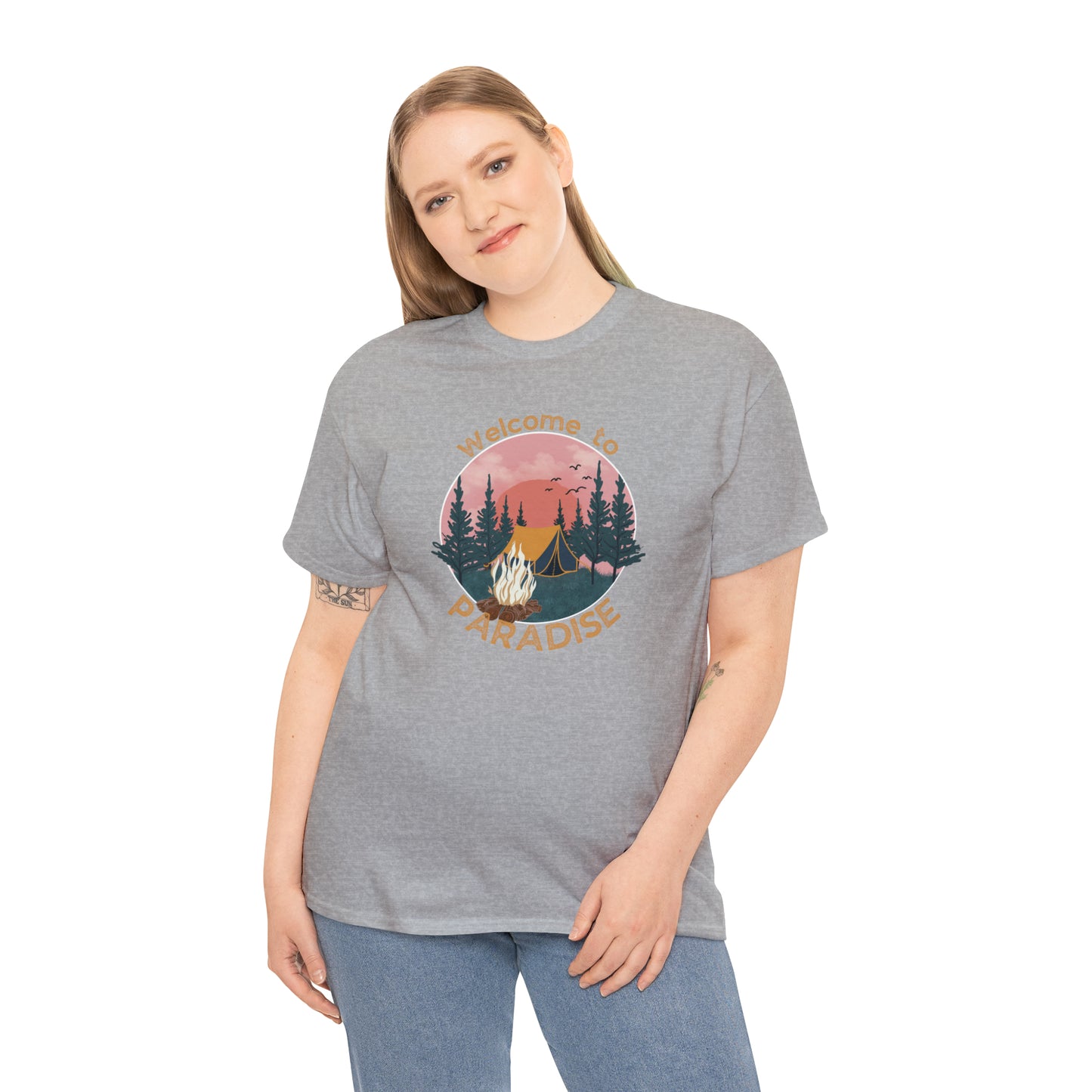 WELCOME TO PARADISE TEE-Unisex Heavy Cotton Tee