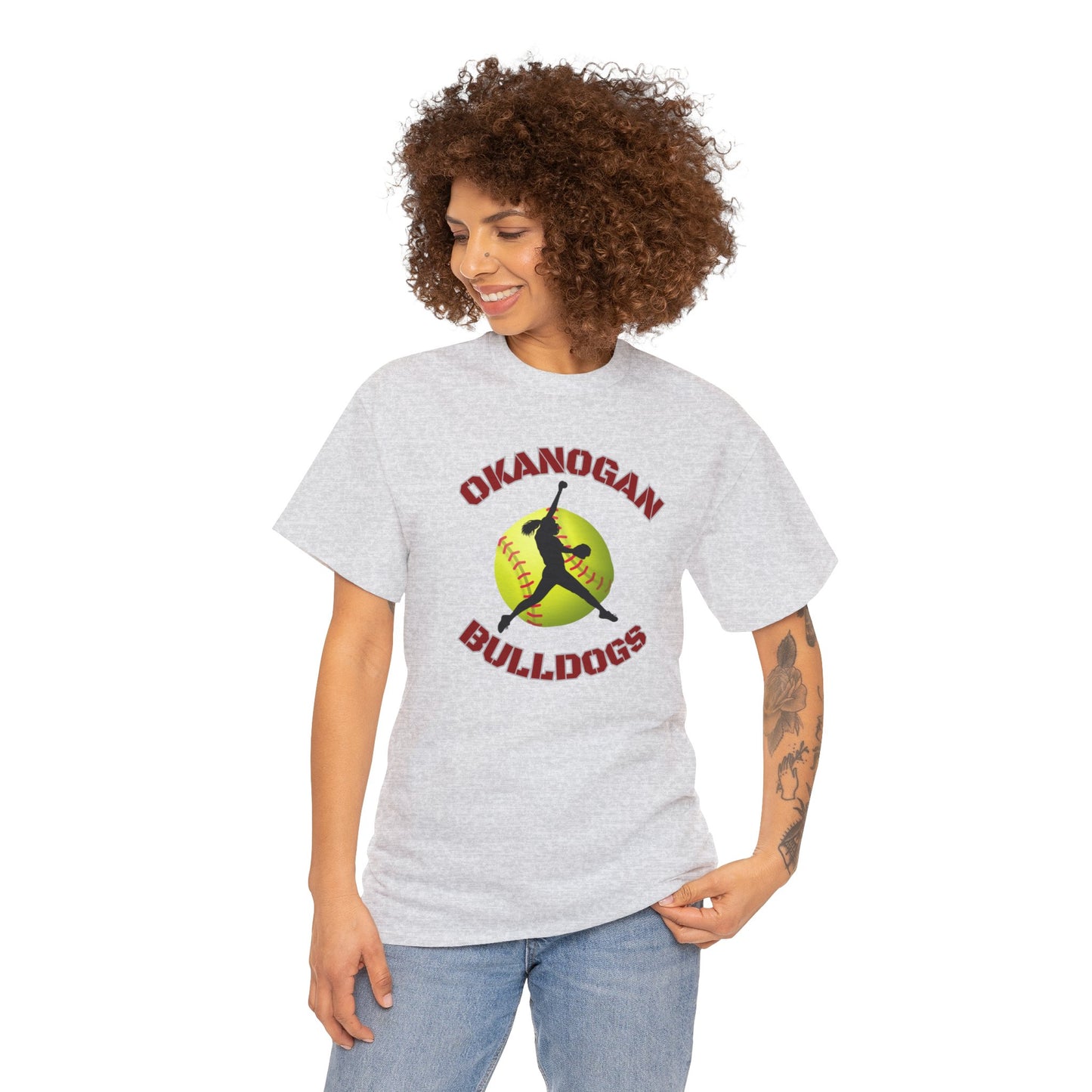 OK SOFTBALL PITCHER-Unisex Heavy Cotton Tee