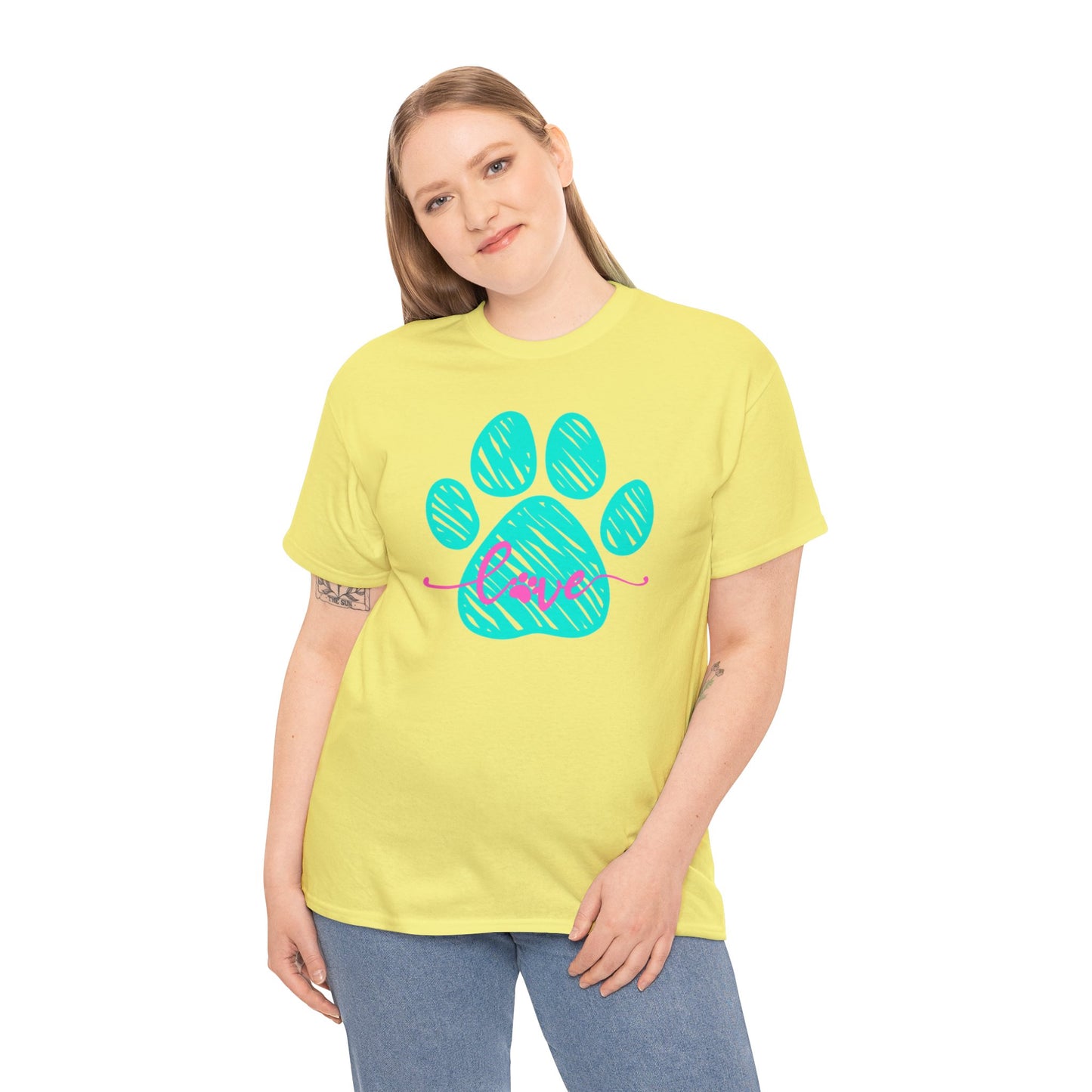 LOVE PAW TEE-Unisex Heavy Cotton Tee