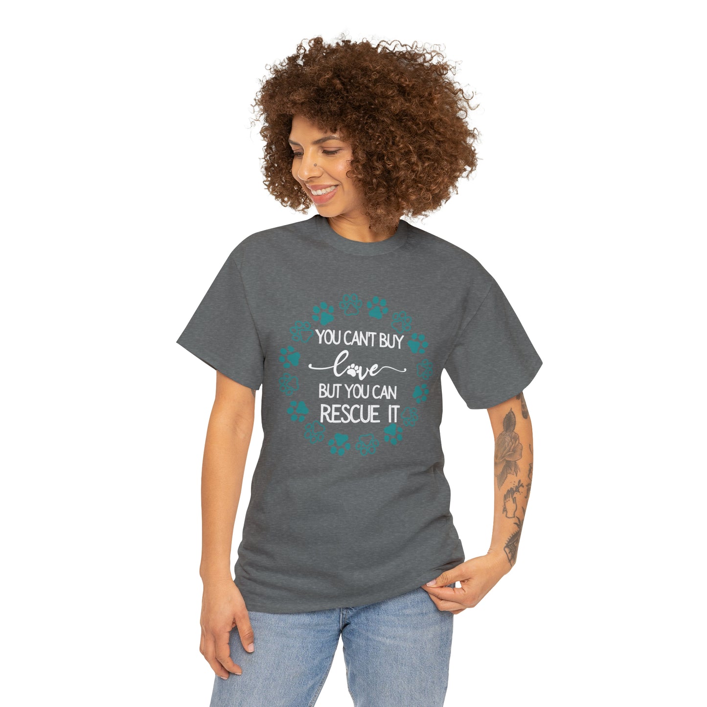 RESCUE LOVE TEE--ALL PROCEEDS DONATED TO ANIMAL RESCUE!