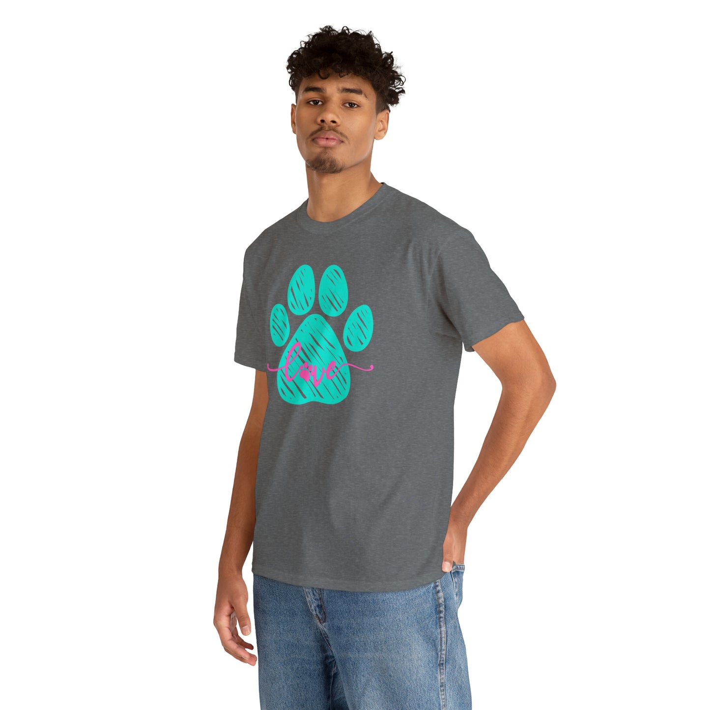 LOVE PAW TEE-Unisex Heavy Cotton Tee