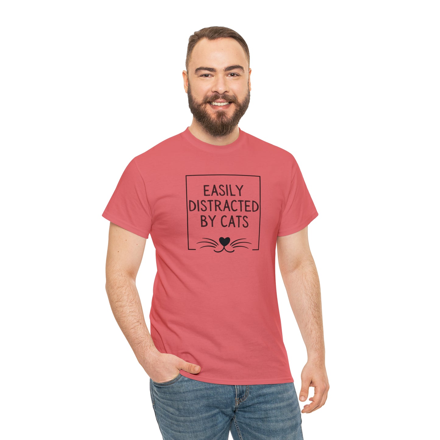 DISTRACTED BY CATS TEE-ALL PROCEEDS DONATED TO ANIMAL RESCUE!