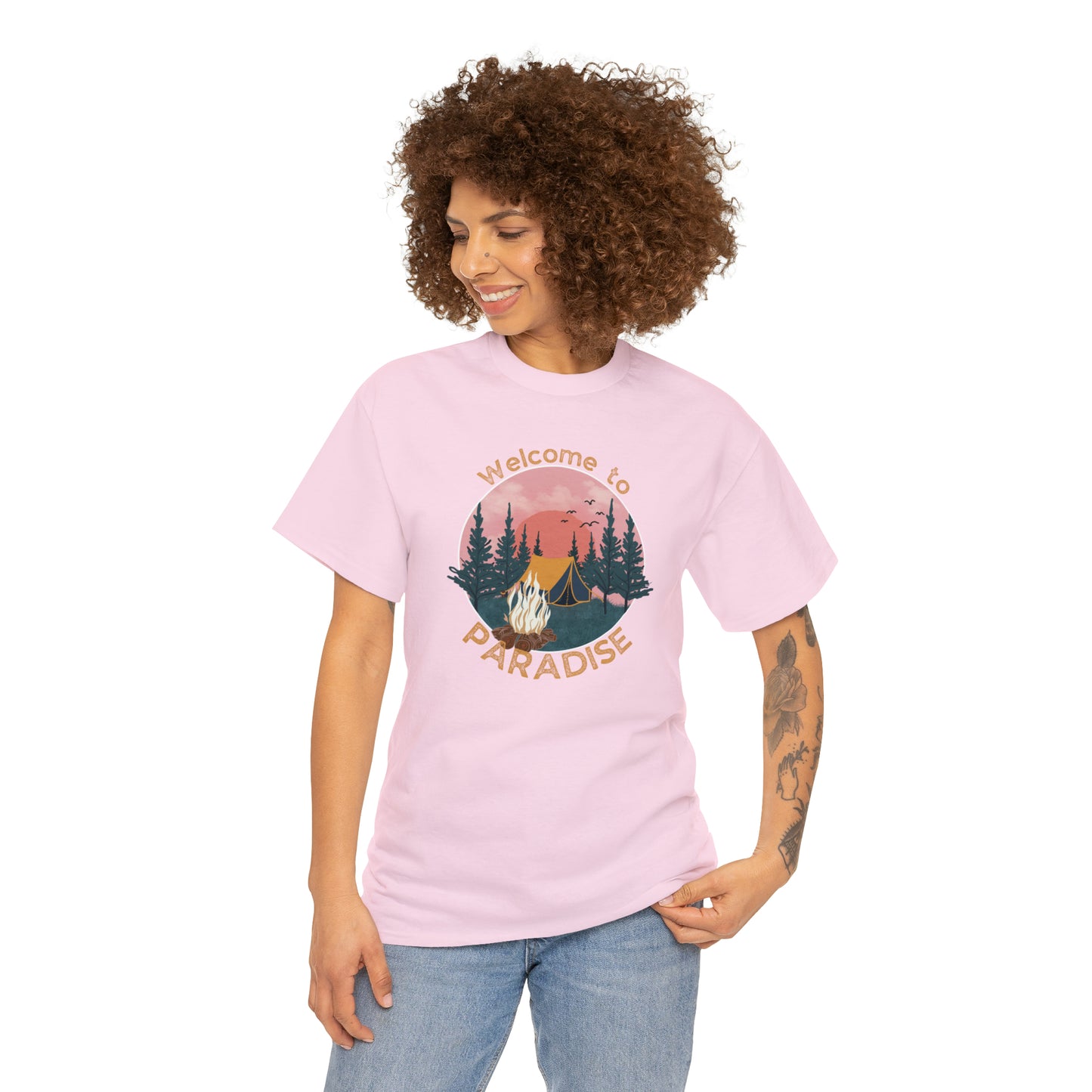 WELCOME TO PARADISE TEE-Unisex Heavy Cotton Tee