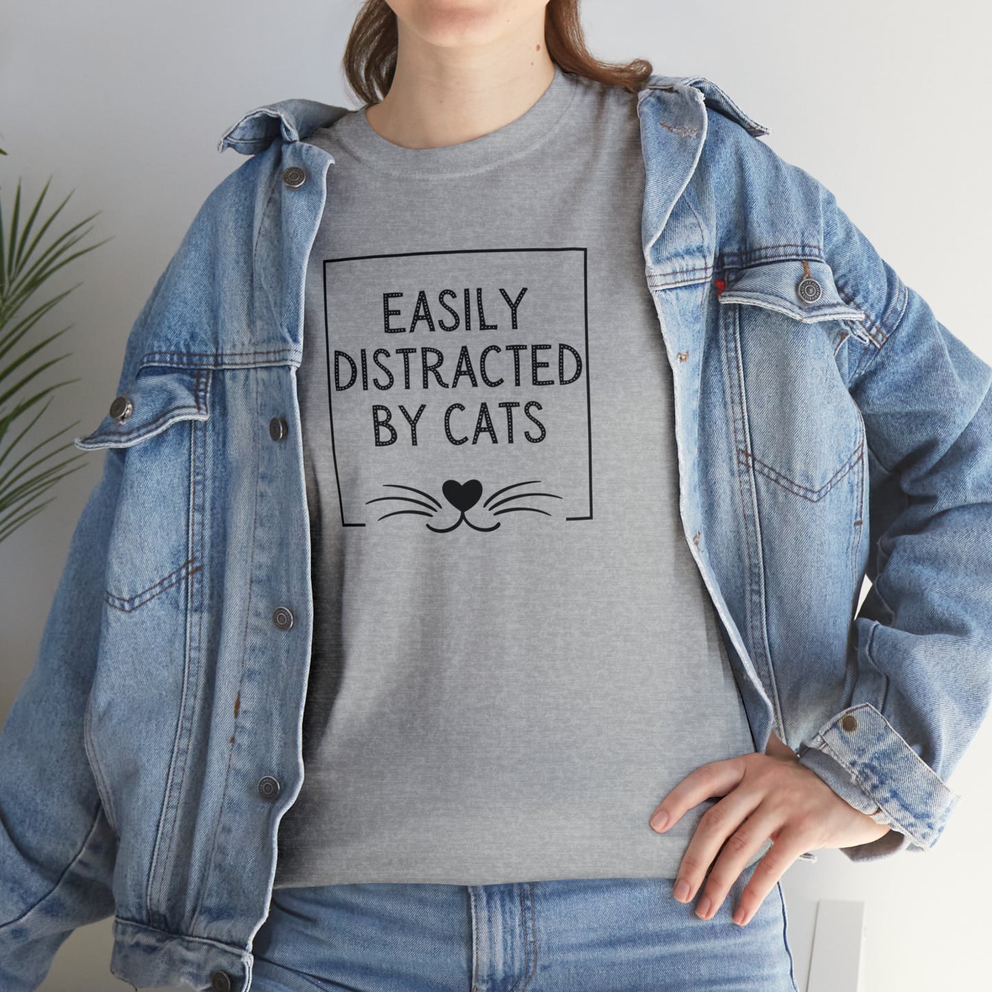 DISTRACTED BY CATS TEE-ALL PROCEEDS DONATED TO ANIMAL RESCUE!