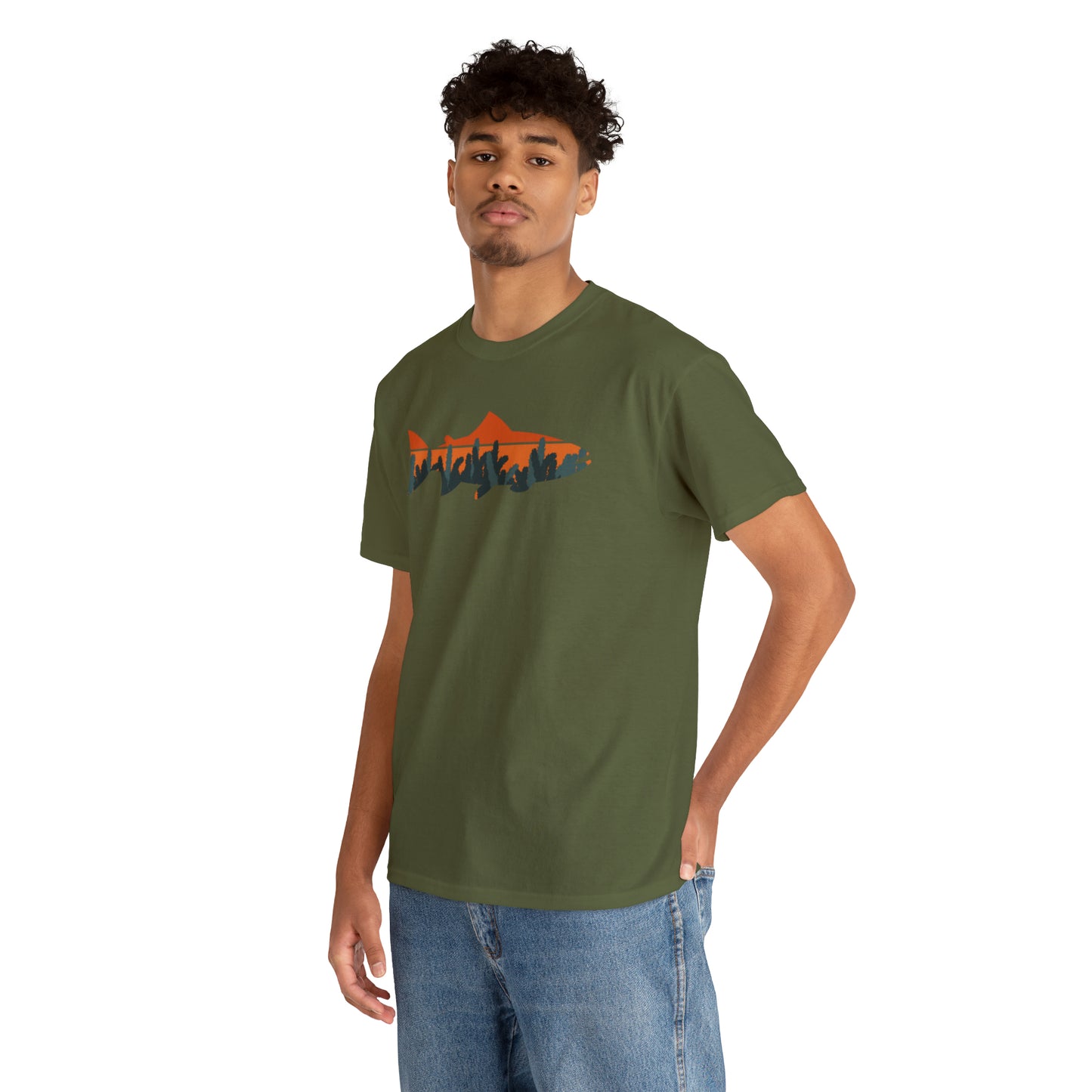 TROUT TEE-Unisex Heavy Cotton Tee