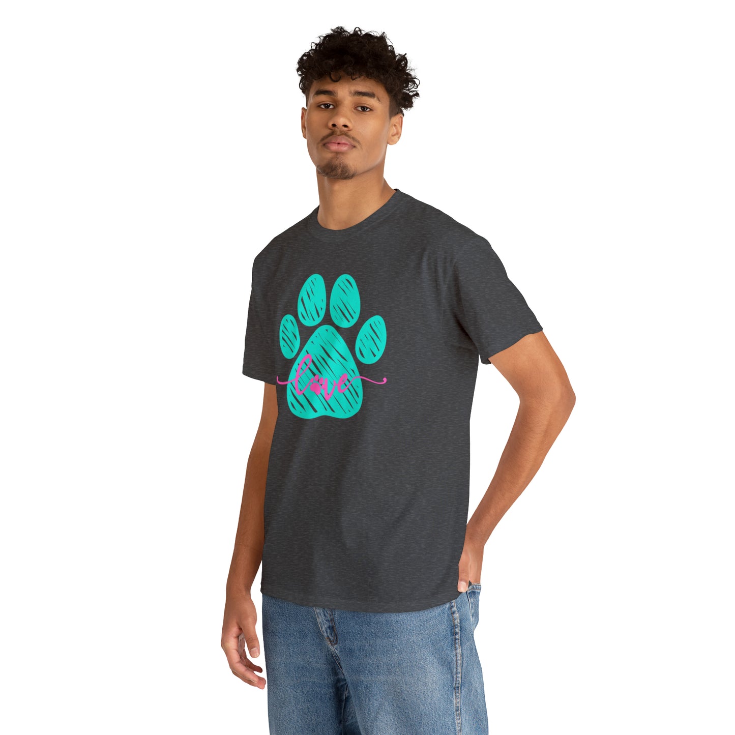 LOVE PAW TEE-Unisex Heavy Cotton Tee