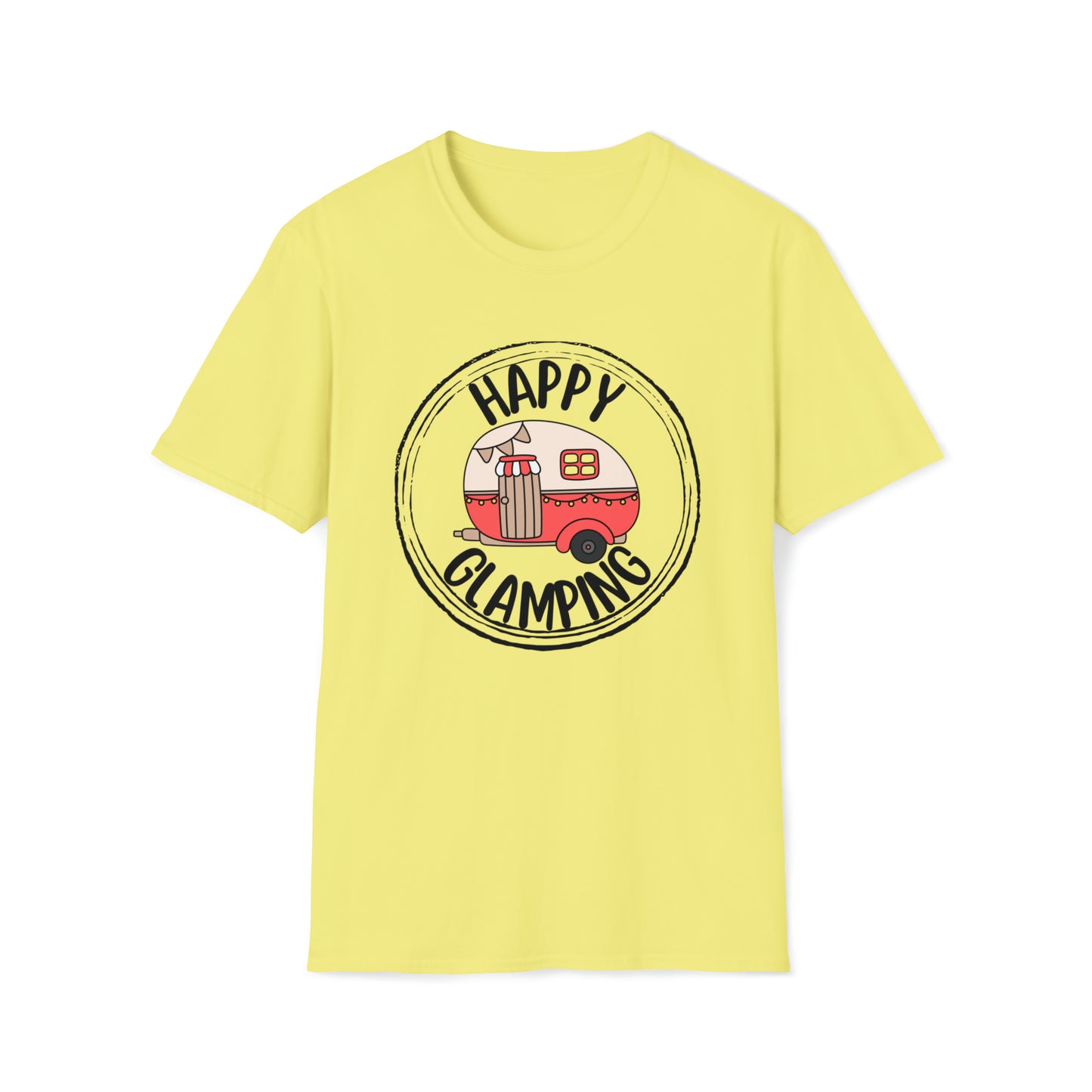 HAPPY GLAMPING TEE-Unisex Softstyle T-Shirt