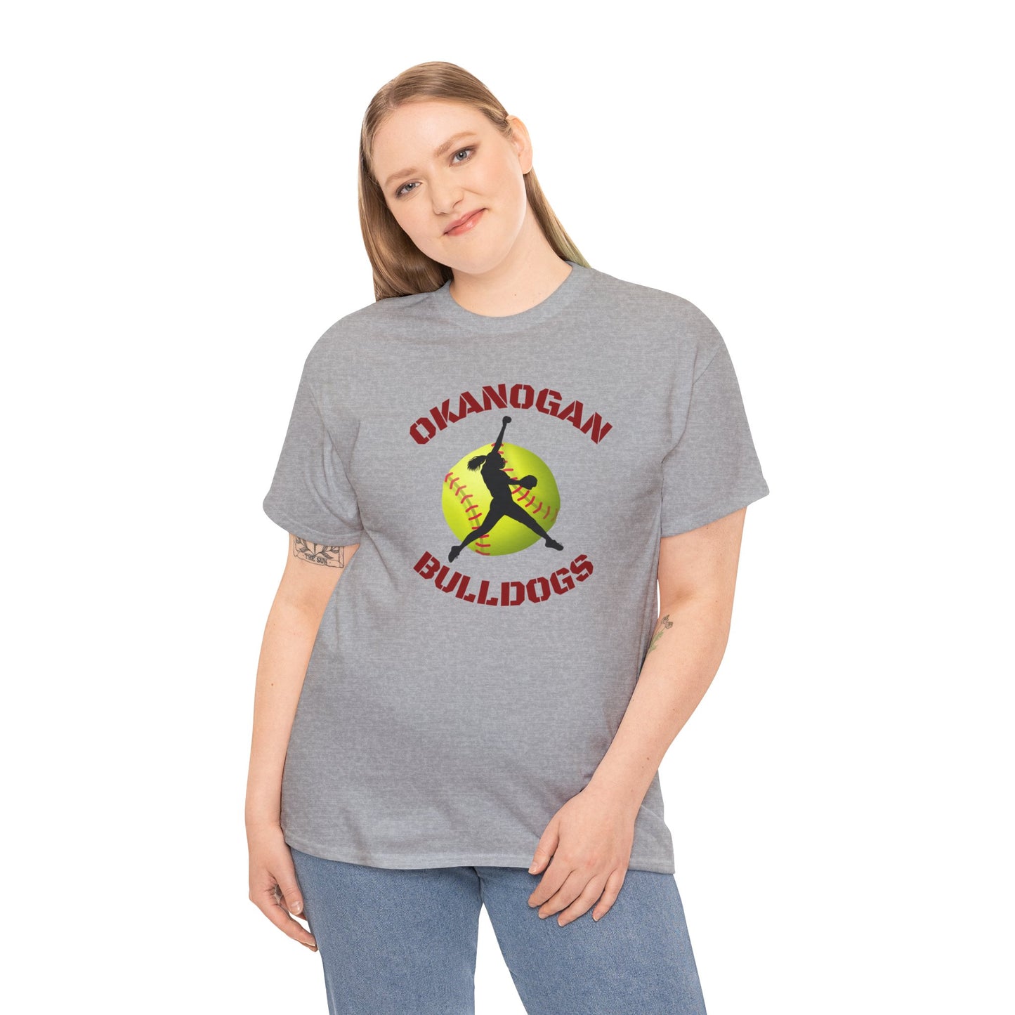 OK SOFTBALL PITCHER-Unisex Heavy Cotton Tee