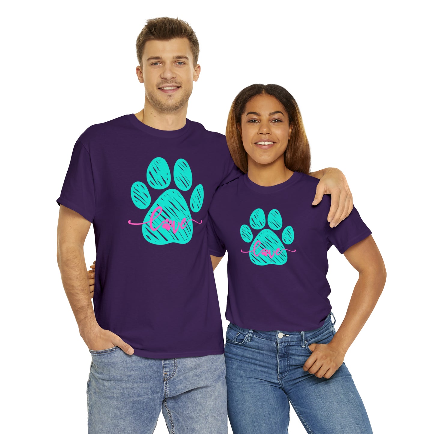 LOVE PAW TEE-Unisex Heavy Cotton Tee