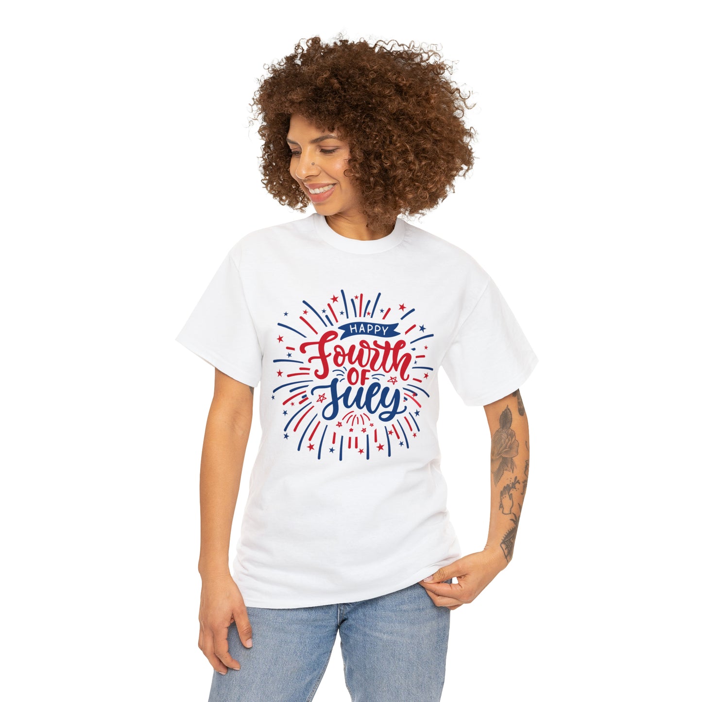 HAPPY 4TH!-Unisex Heavy Cotton Tee