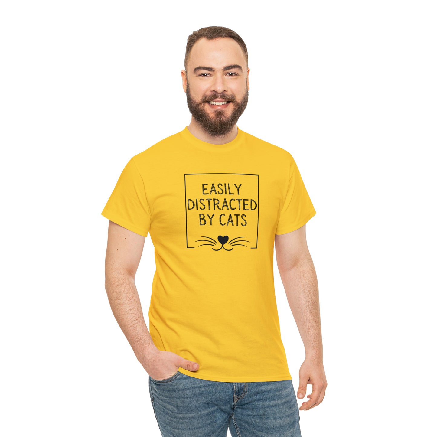 DISTRACTED BY CATS TEE-ALL PROCEEDS DONATED TO ANIMAL RESCUE!