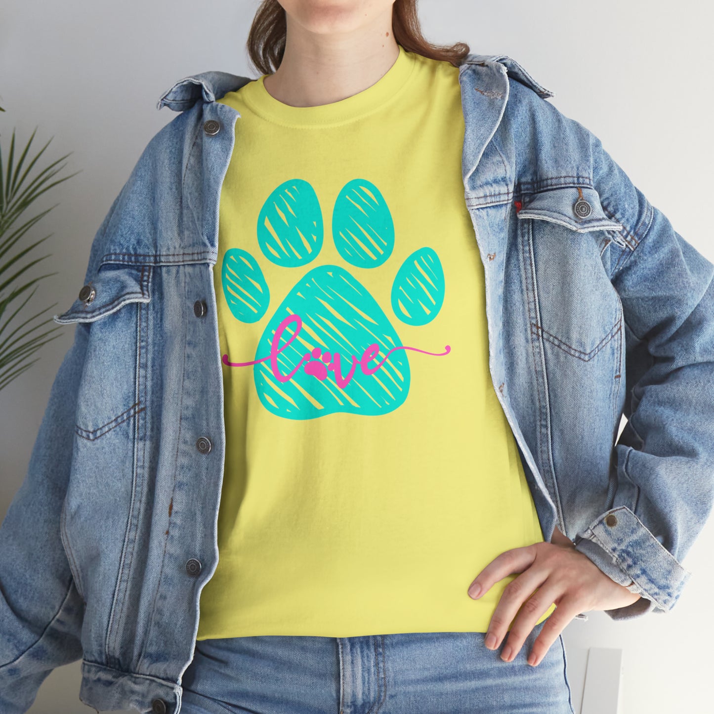 LOVE PAW TEE-Unisex Heavy Cotton Tee