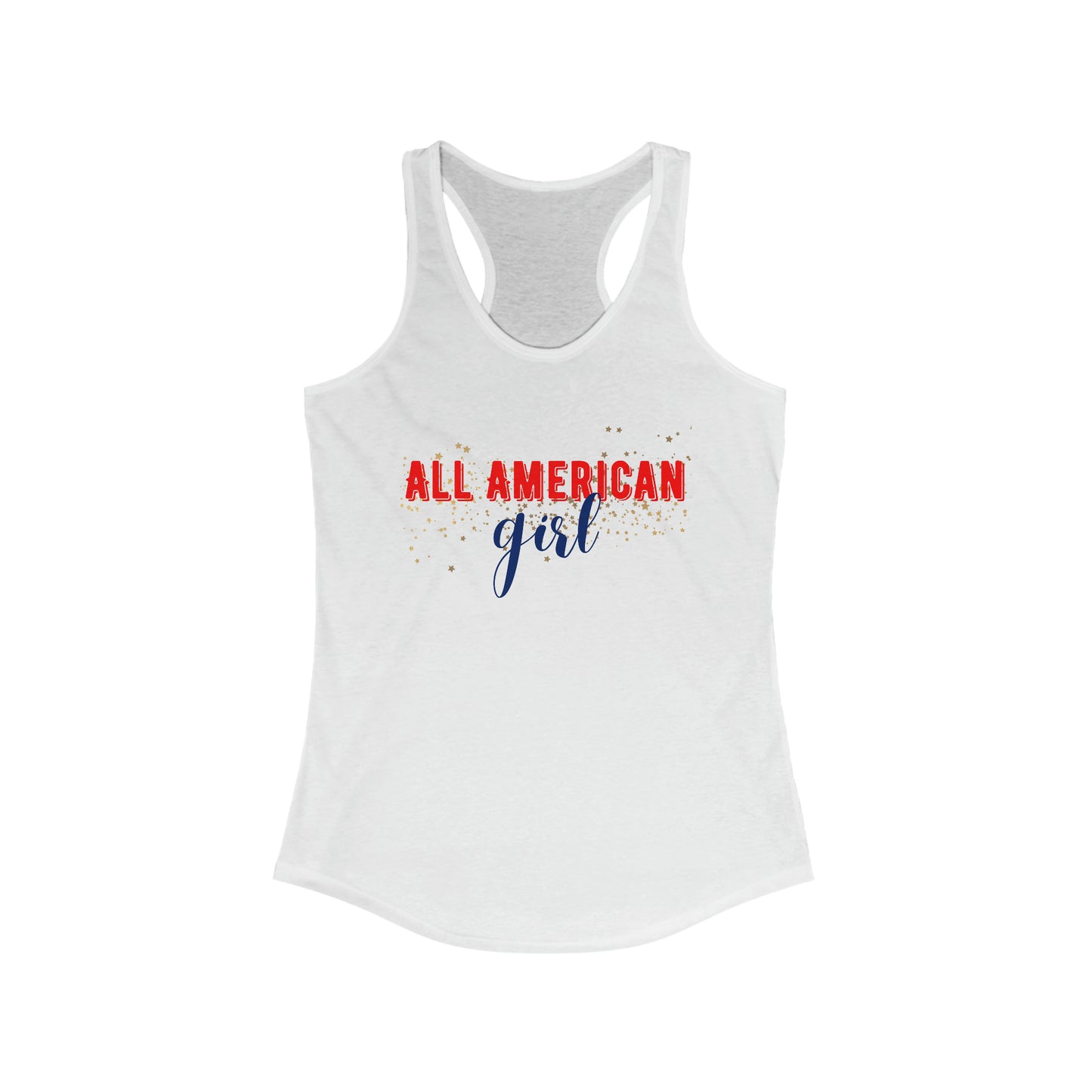 ALL AMERICAN GIRL TANK-Women's Ideal Racerback Tank