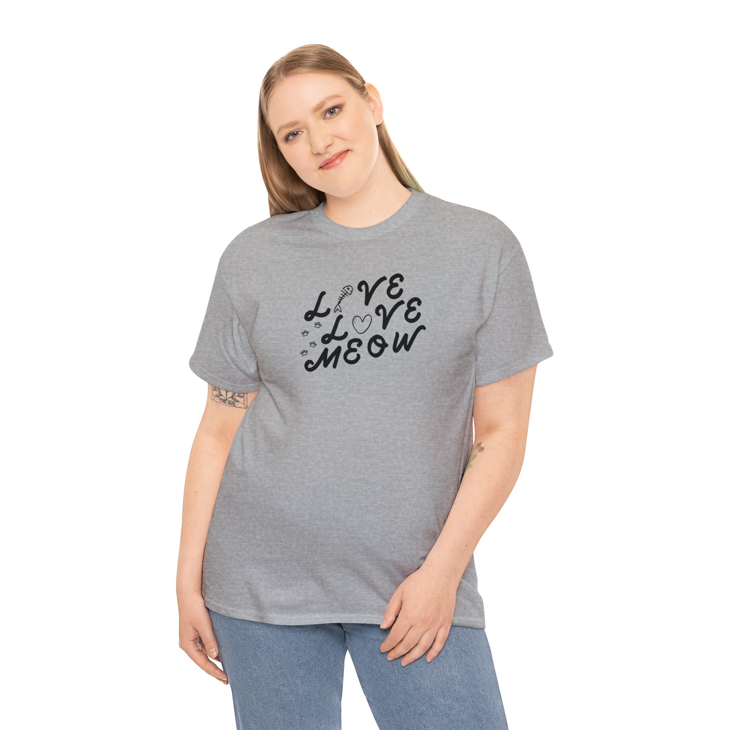 LIVE-LOVE-MEOW TEE-ALL PROCEEDS DONATED TO ANIMAL RESCUE!