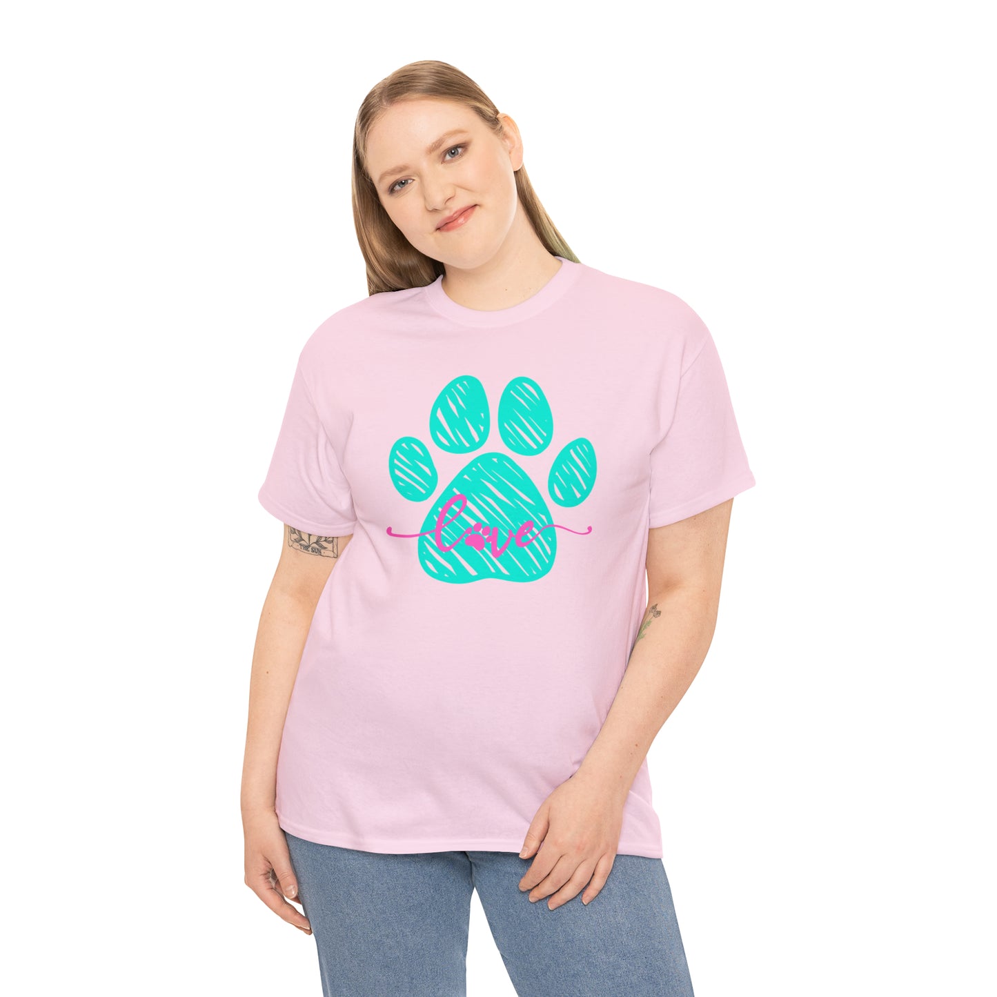 LOVE PAW TEE-Unisex Heavy Cotton Tee