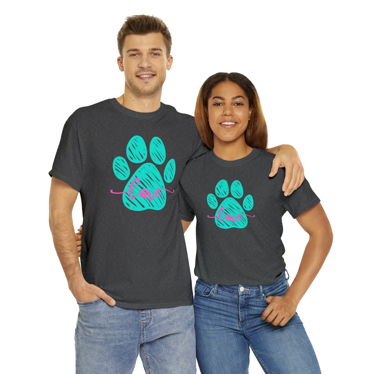 LOVE PAW TEE-Unisex Heavy Cotton Tee