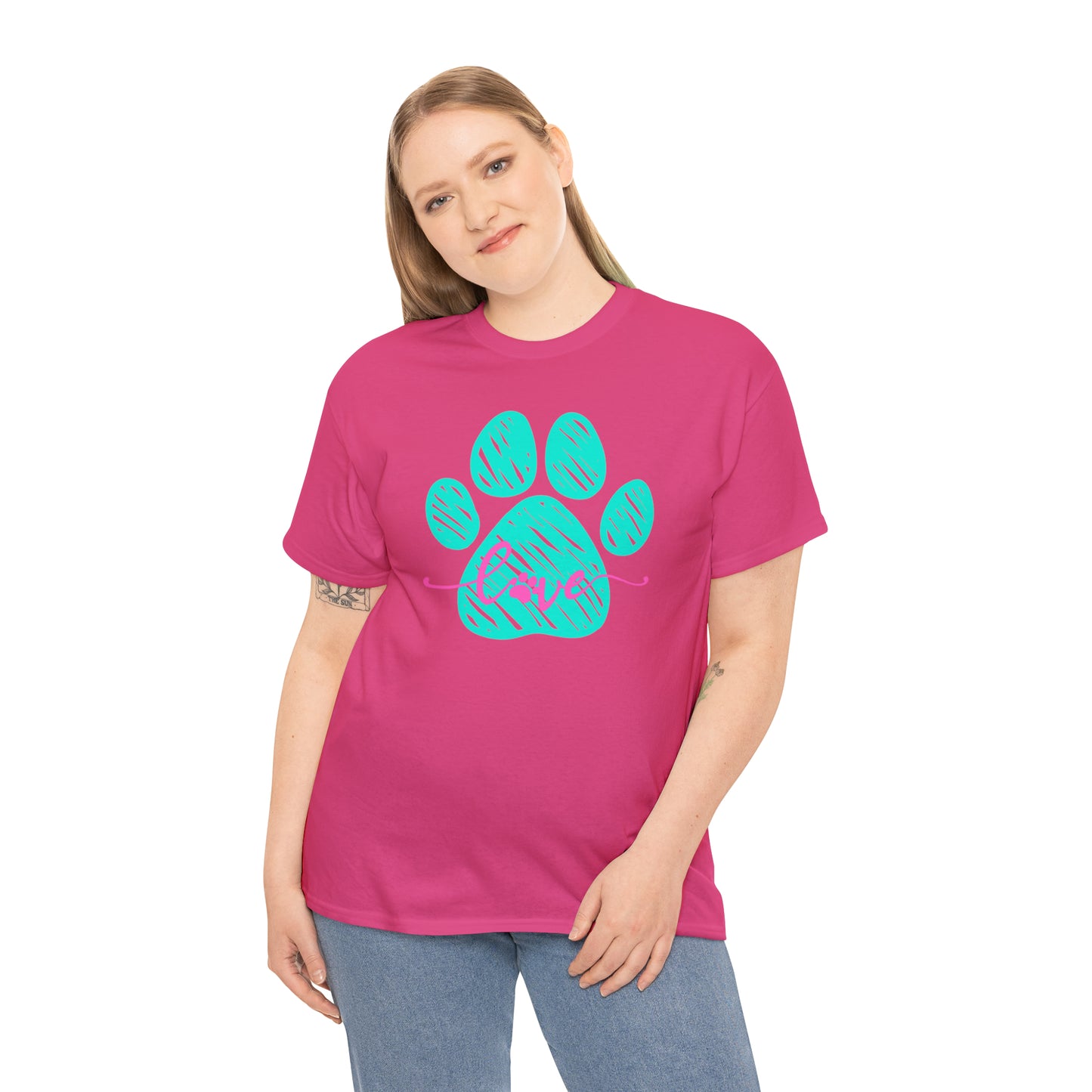 LOVE PAW TEE-Unisex Heavy Cotton Tee