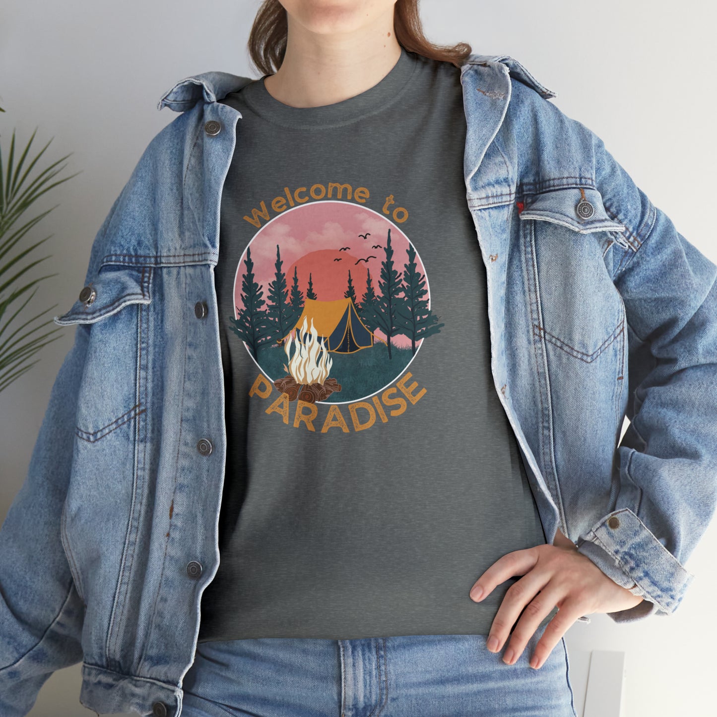 WELCOME TO PARADISE TEE-Unisex Heavy Cotton Tee