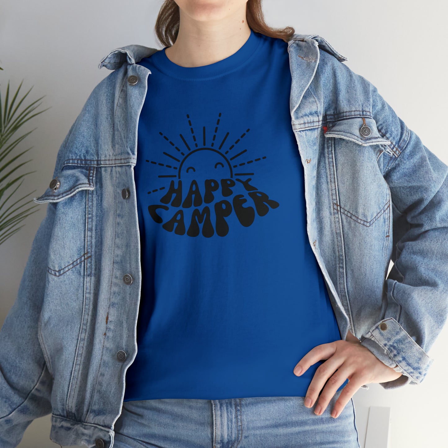 HAPPY CAMPER TEE-Unisex Heavy Cotton Tee