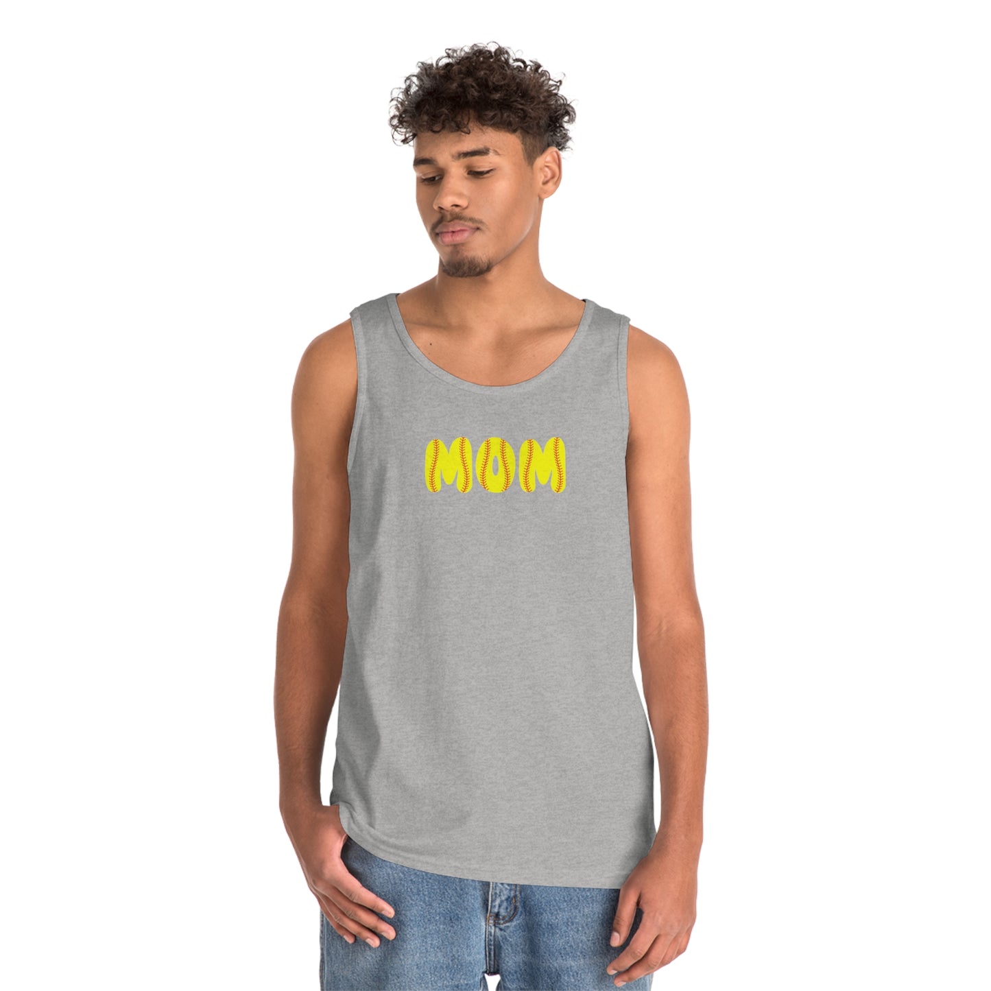 Softball MOM tank-Unisex Heavy Cotton Tank Top