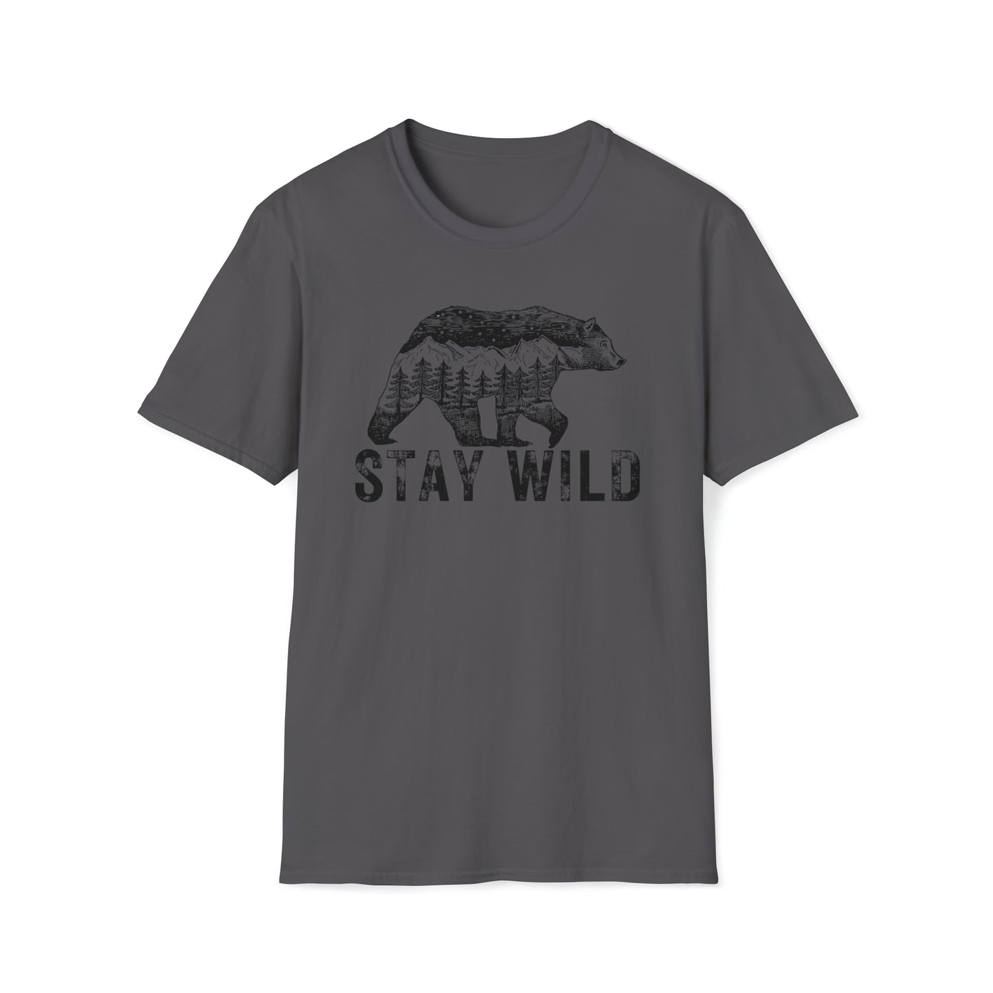 BEAR STAY WILD TEE-Unisex Softstyle T-Shirt