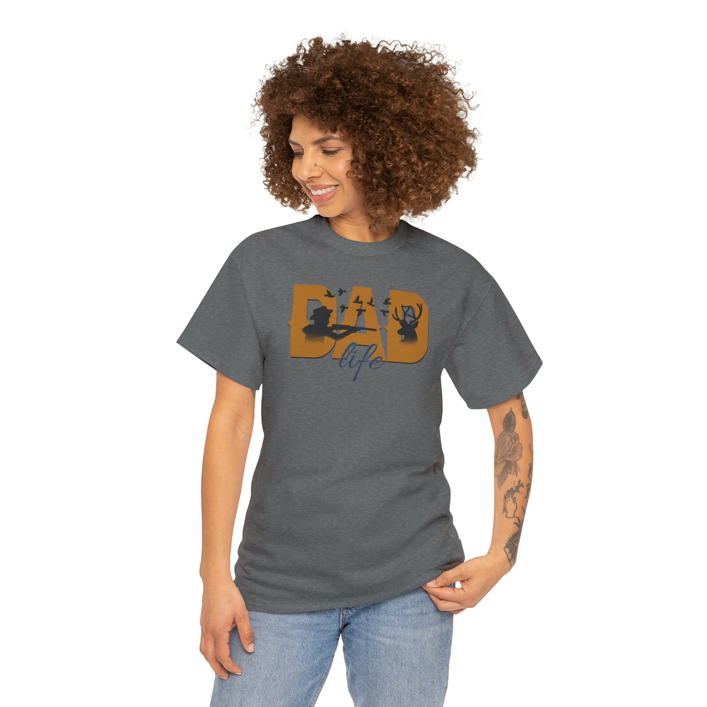 DAD LIFE HUNTING TEE-Unisex Heavy Cotton Tee