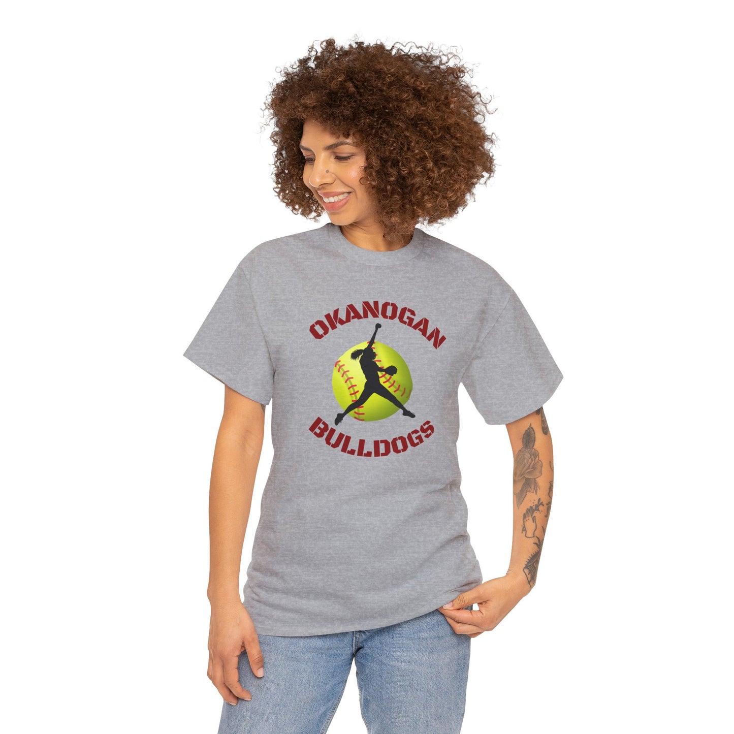 OK SOFTBALL PITCHER-Unisex Heavy Cotton Tee