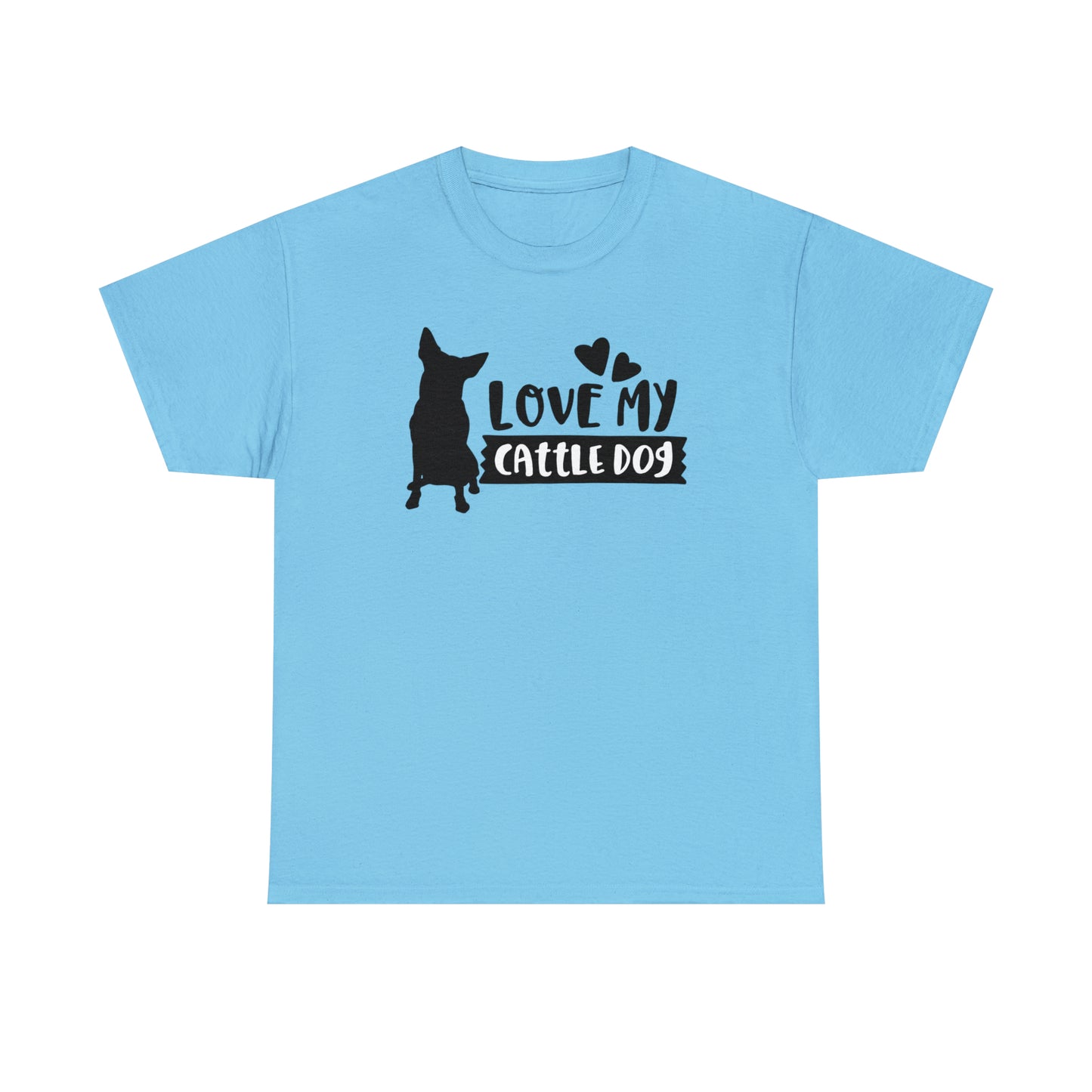 CATTLE DOG LOVE TEE-Unisex Heavy Cotton Tee