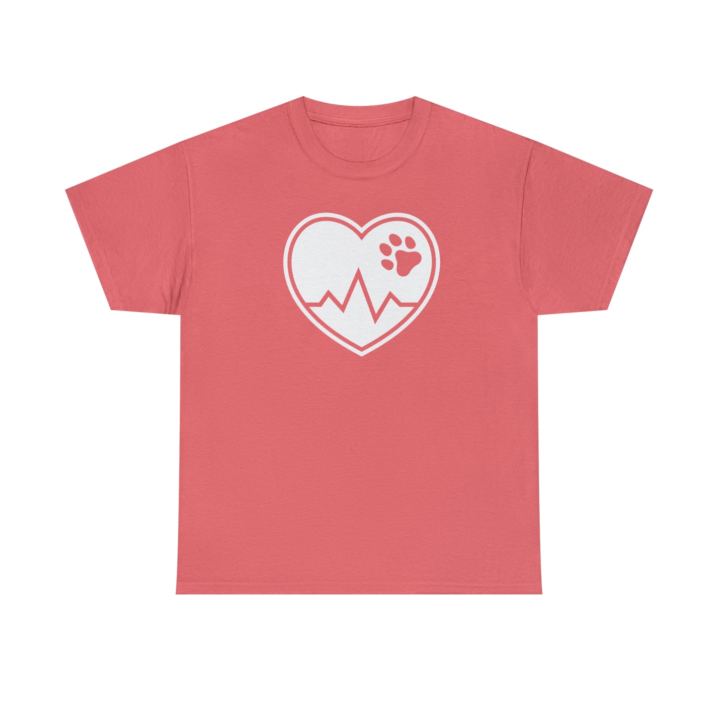 PAW HEARTBEAT TEE--ALL PROCEEDS DONATED TO ANIMAL RESCUE