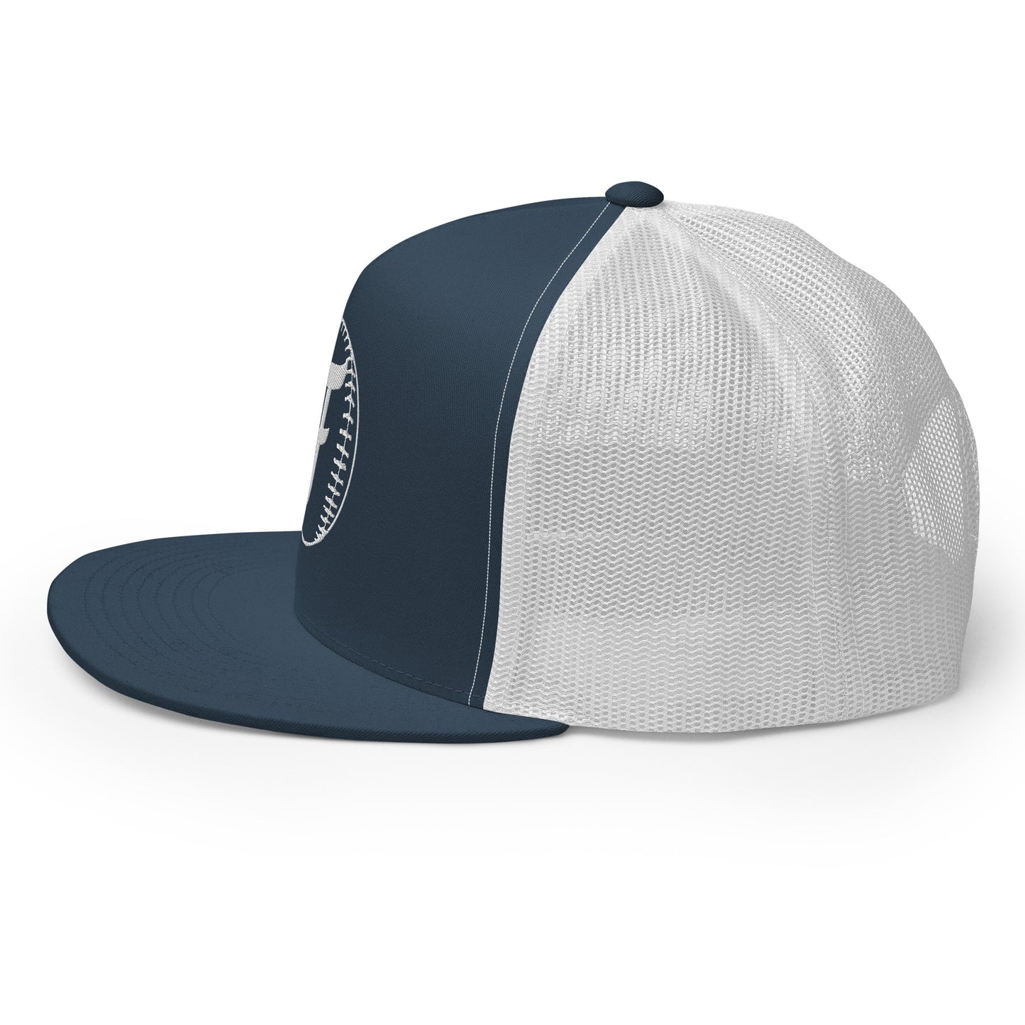 Farmers Baseball Trucker Cap-Navy