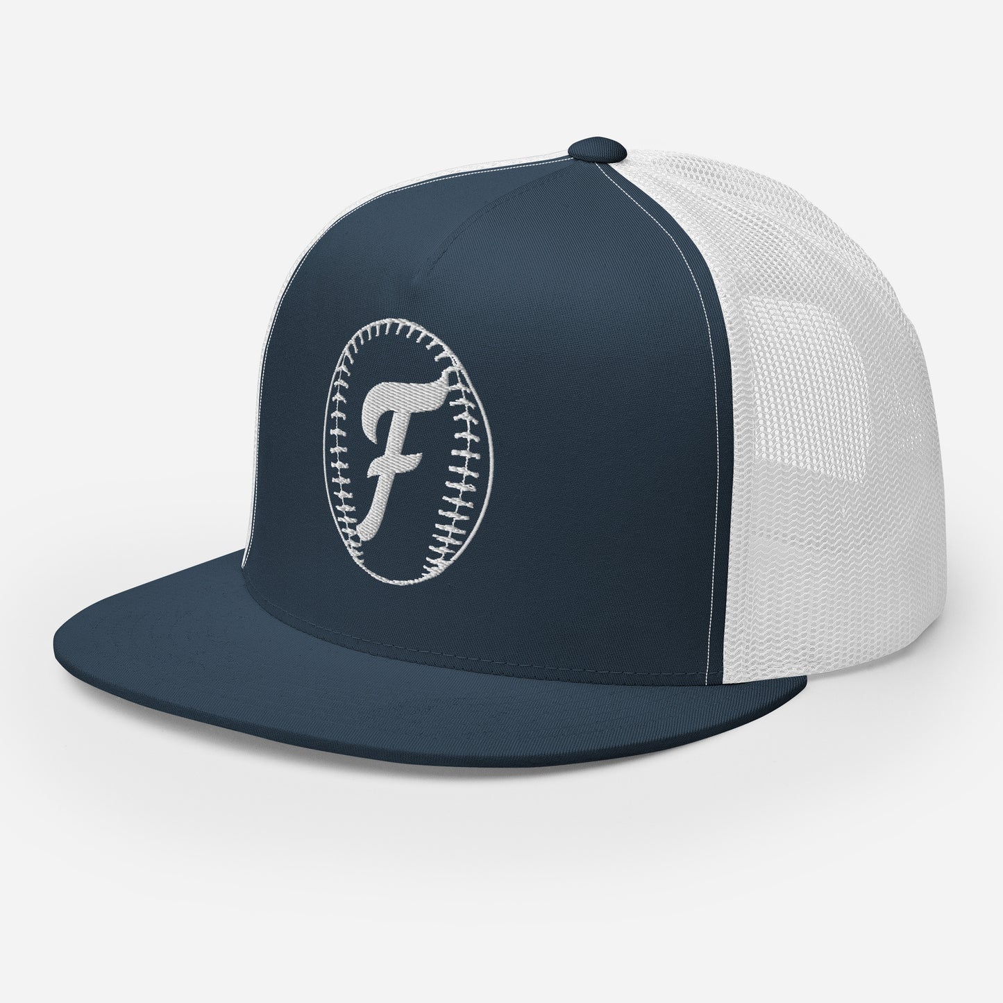 Farmers Baseball Trucker Cap-Navy