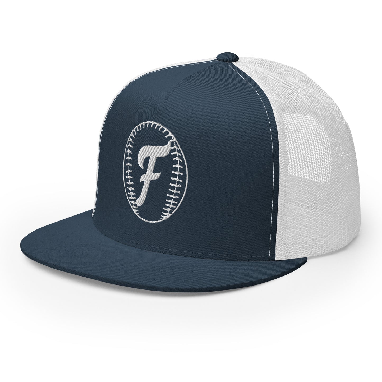 Farmers Baseball Trucker Cap-Navy